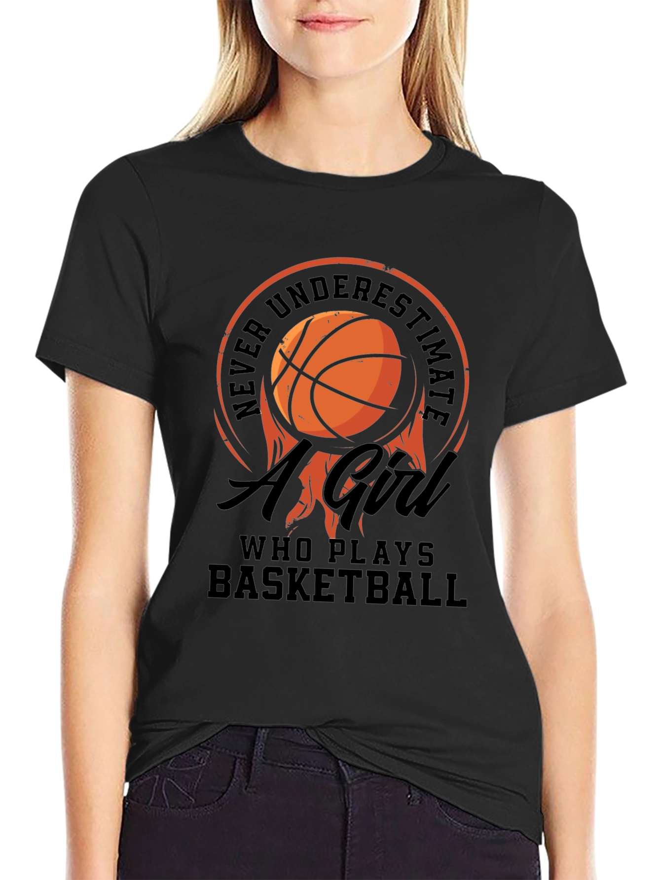 Basketball Girl T-Shirt: Never Underestimate