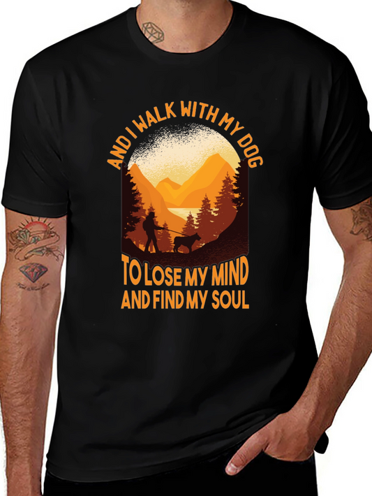 Walk With My Dog Graphic T-Shirt