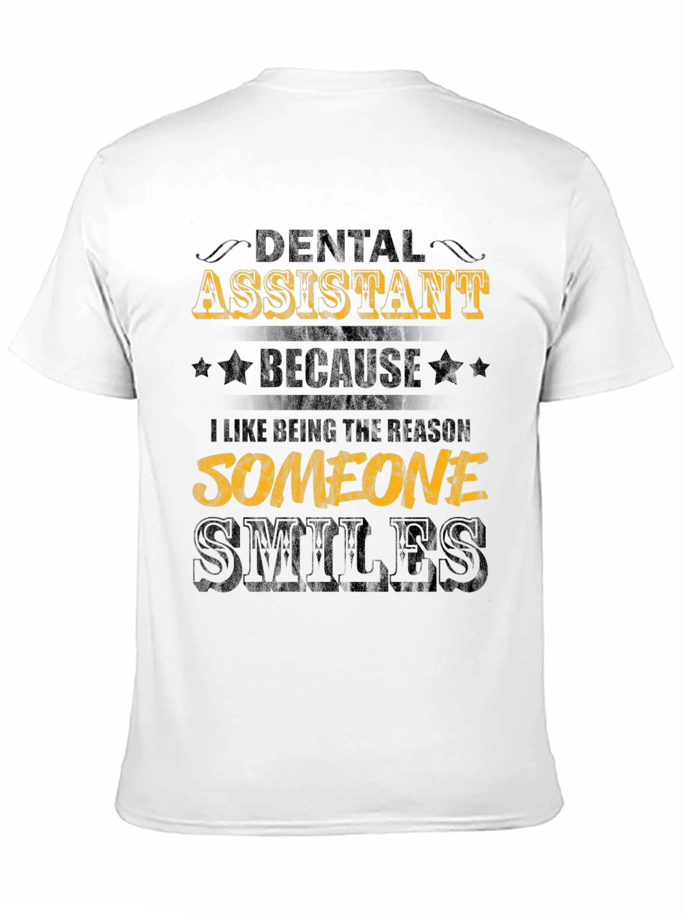Dental Assistant Smiles Black Graphic Tee