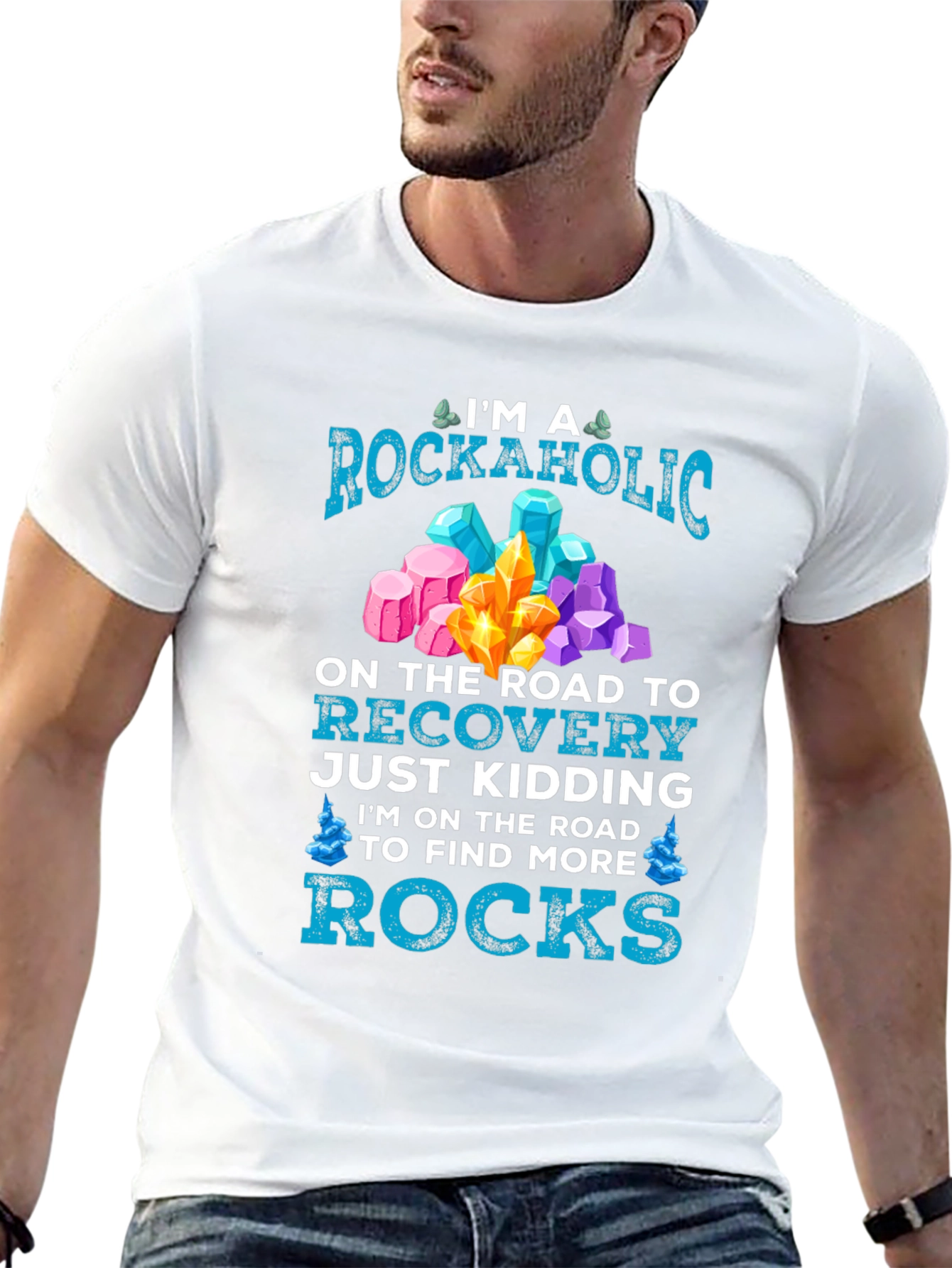 Rockaholic T-Shirt - Crystals & Mineral Lover Tee