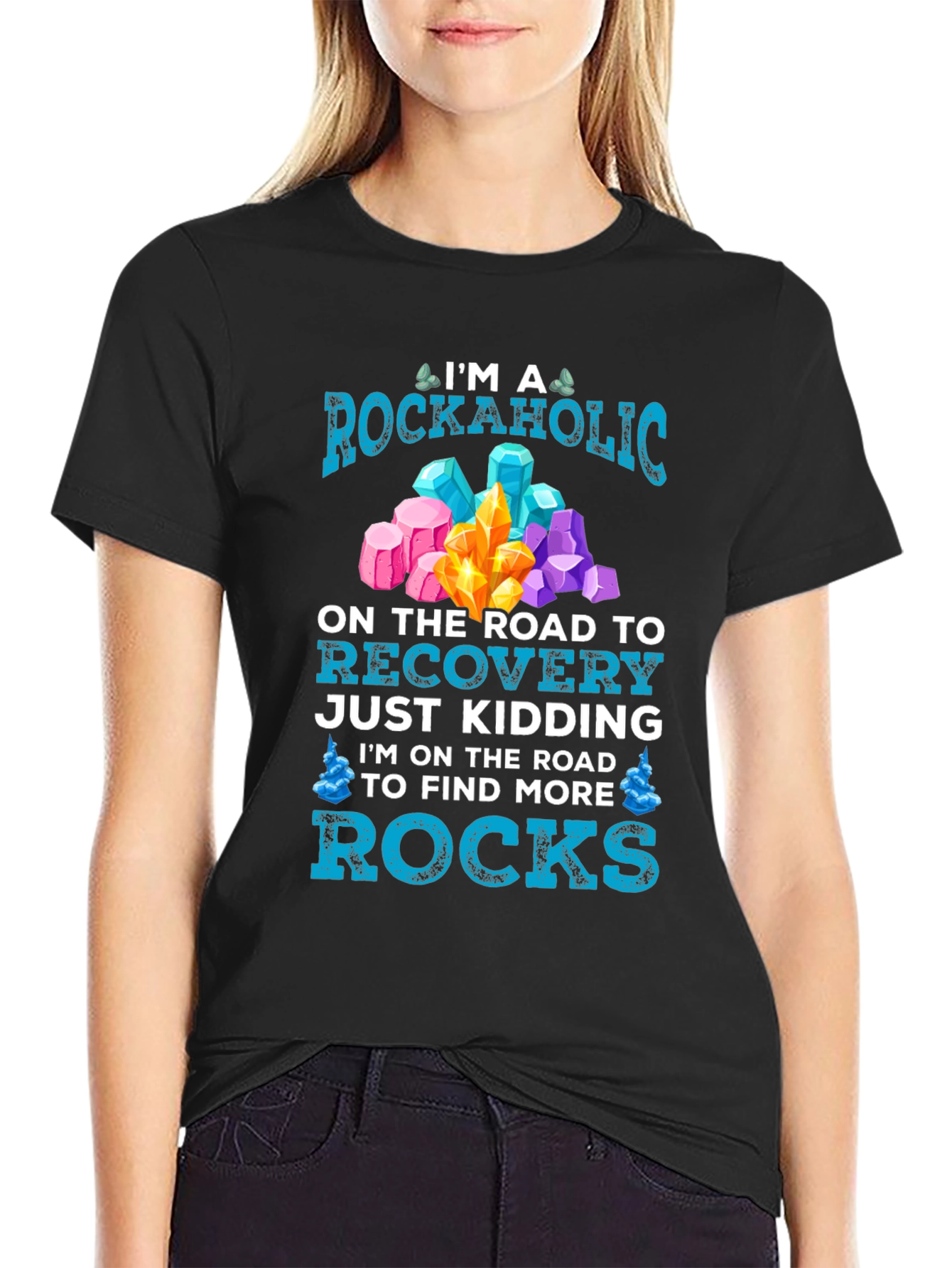 Rockaholic T-Shirt - Crystals & Mineral Lover Tee