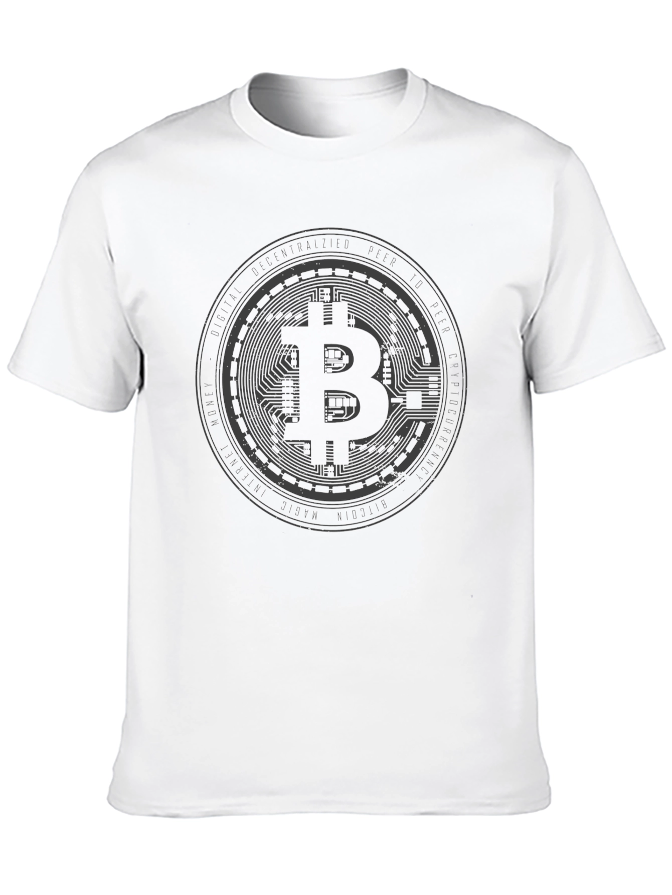 Bitcoin Circuit Graphic T-Shirt - Black