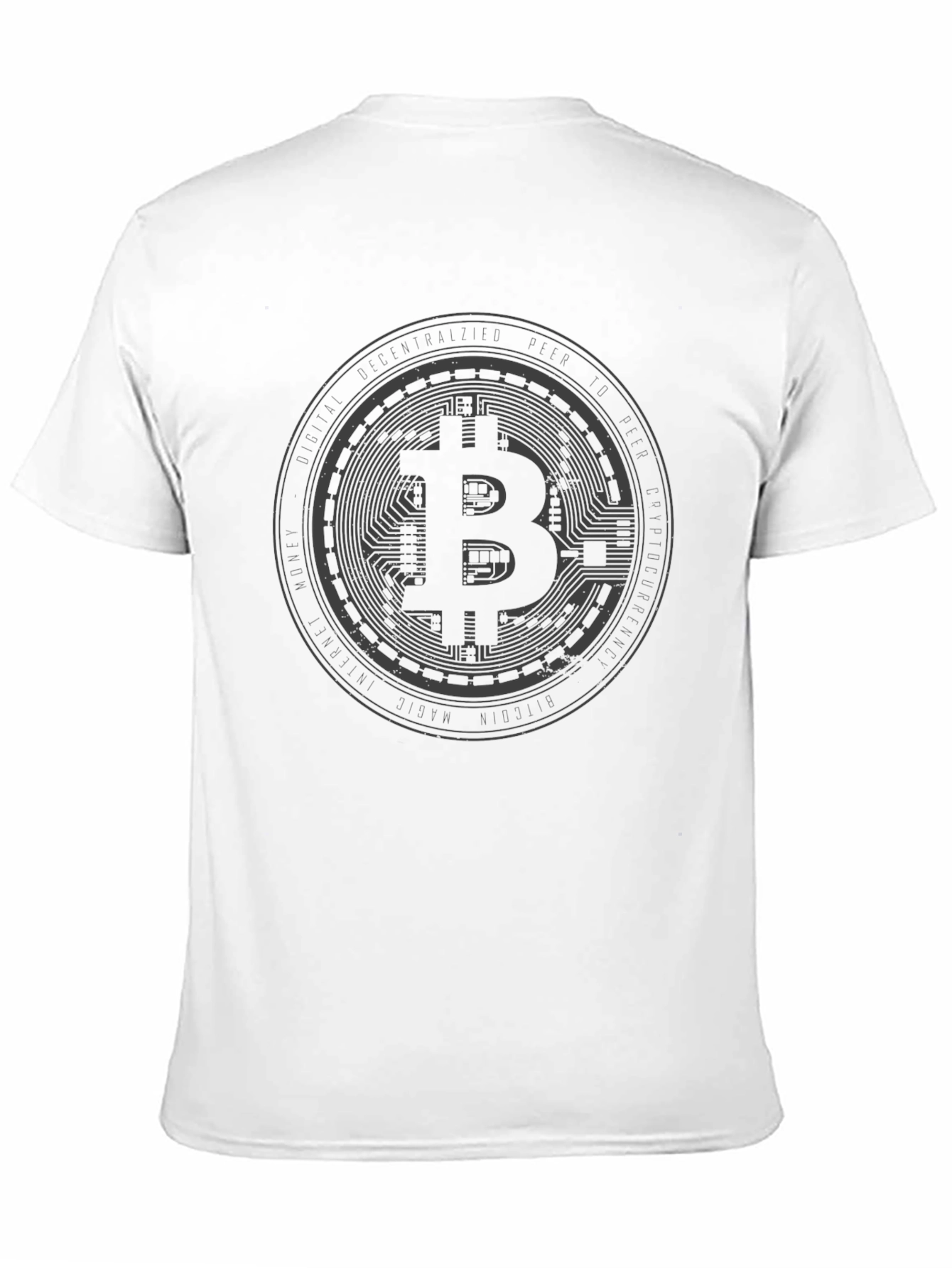 Bitcoin Circuit Graphic T-Shirt - Black