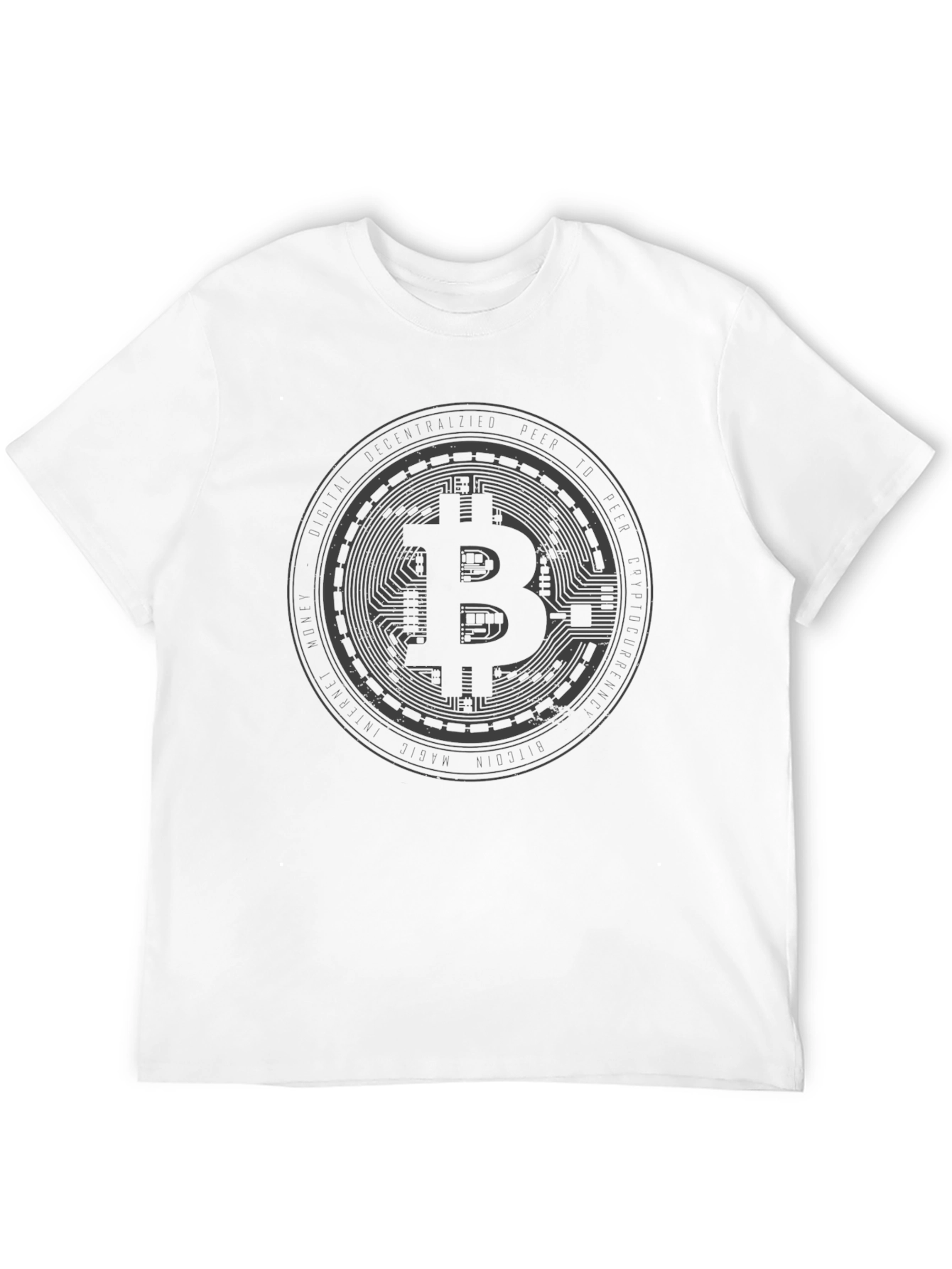 Bitcoin Circuit Graphic T-Shirt - Black