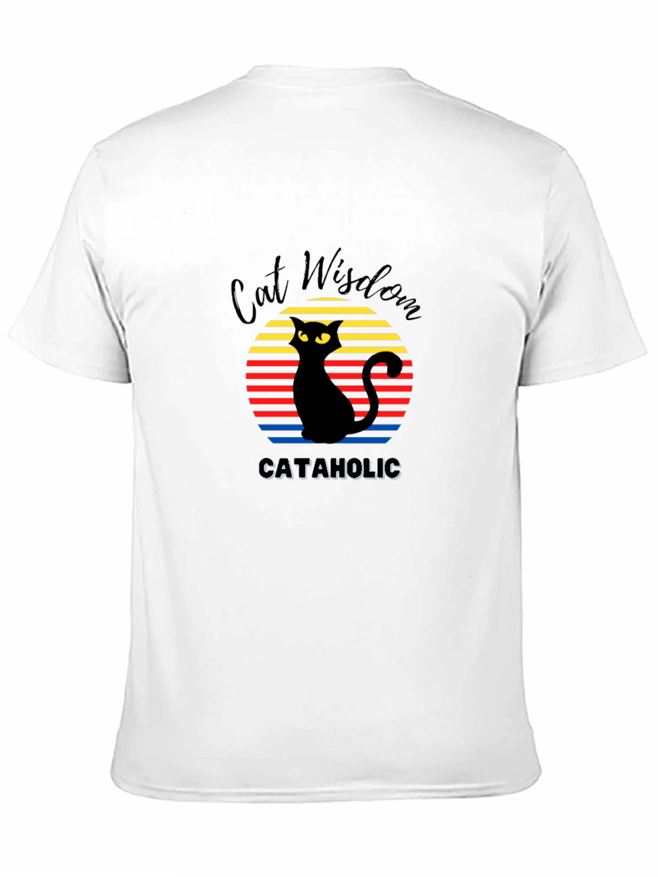 Cat Wisdom Graphic Tee - Retro Cataholic T-Shirt