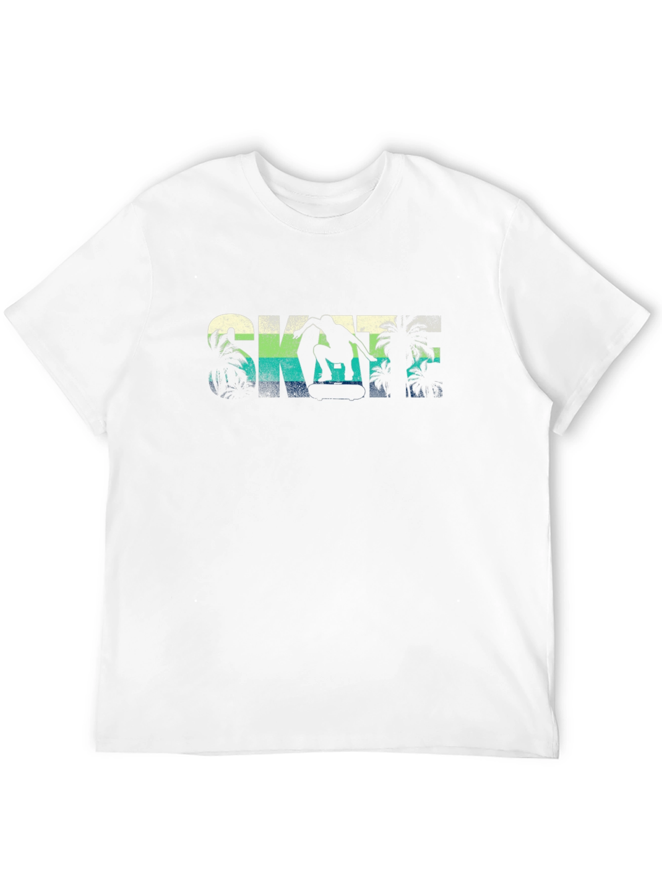 Skateboarding Tee - Retro Palm Design