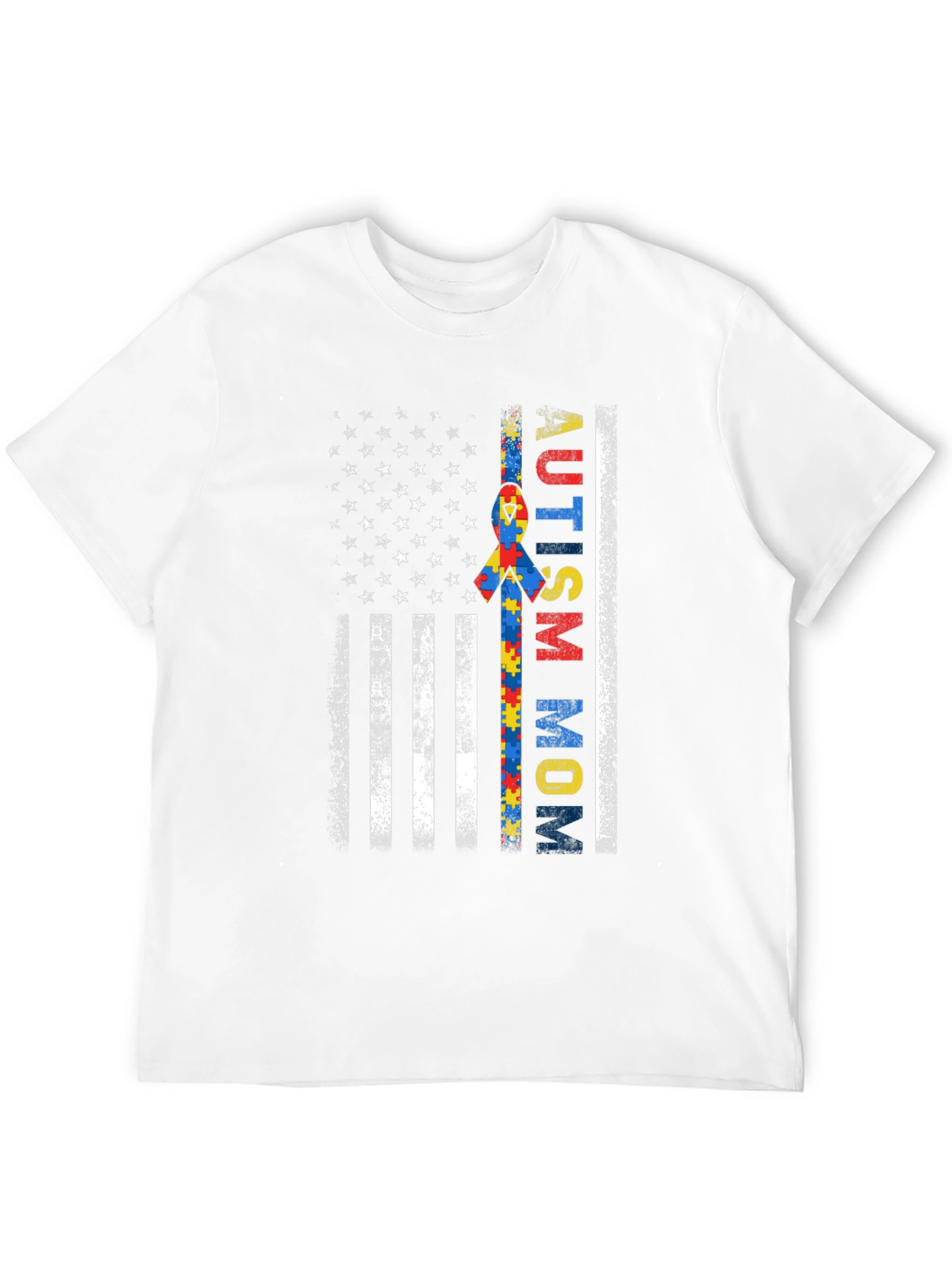 Autism Mom US Flag T-Shirt