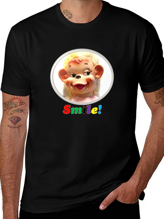 Smile! Graphic Tee - Quirky Retro Design