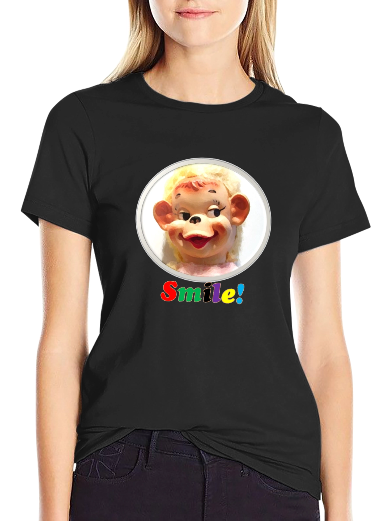 Smile! Graphic Tee - Quirky Retro Design