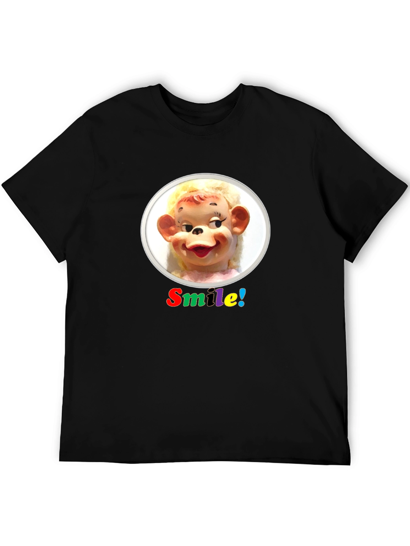 Smile! Graphic Tee - Quirky Retro Design