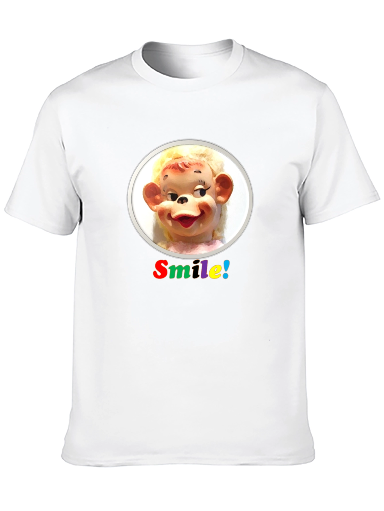 Smile! Graphic Tee - Quirky Retro Design