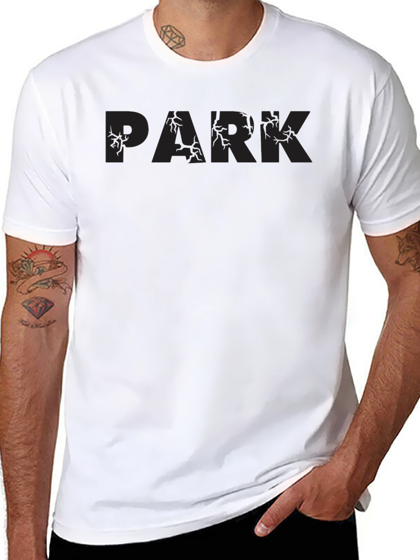 Mens Black PARK Graphic Tee