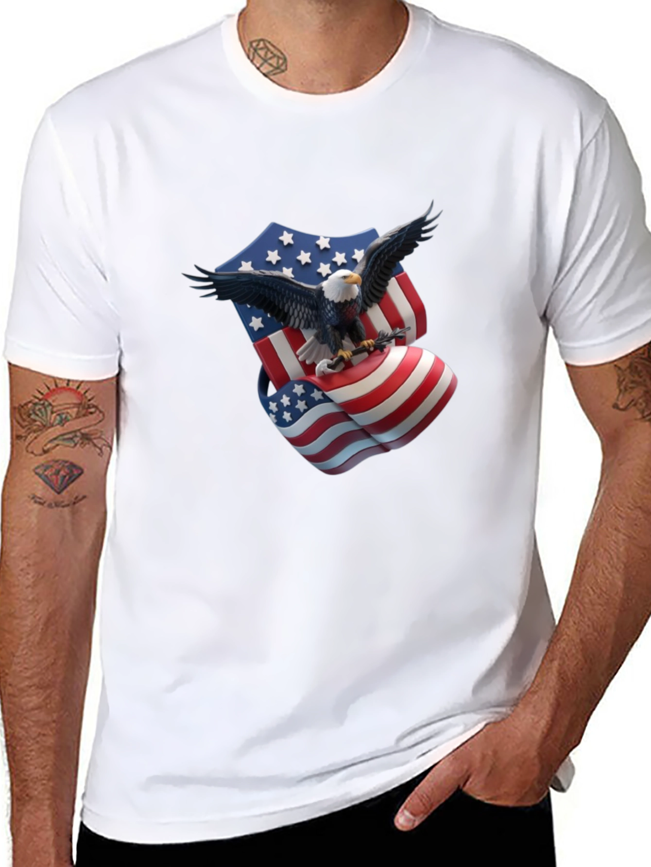 American Eagle USA Flag Graphic T-Shirt