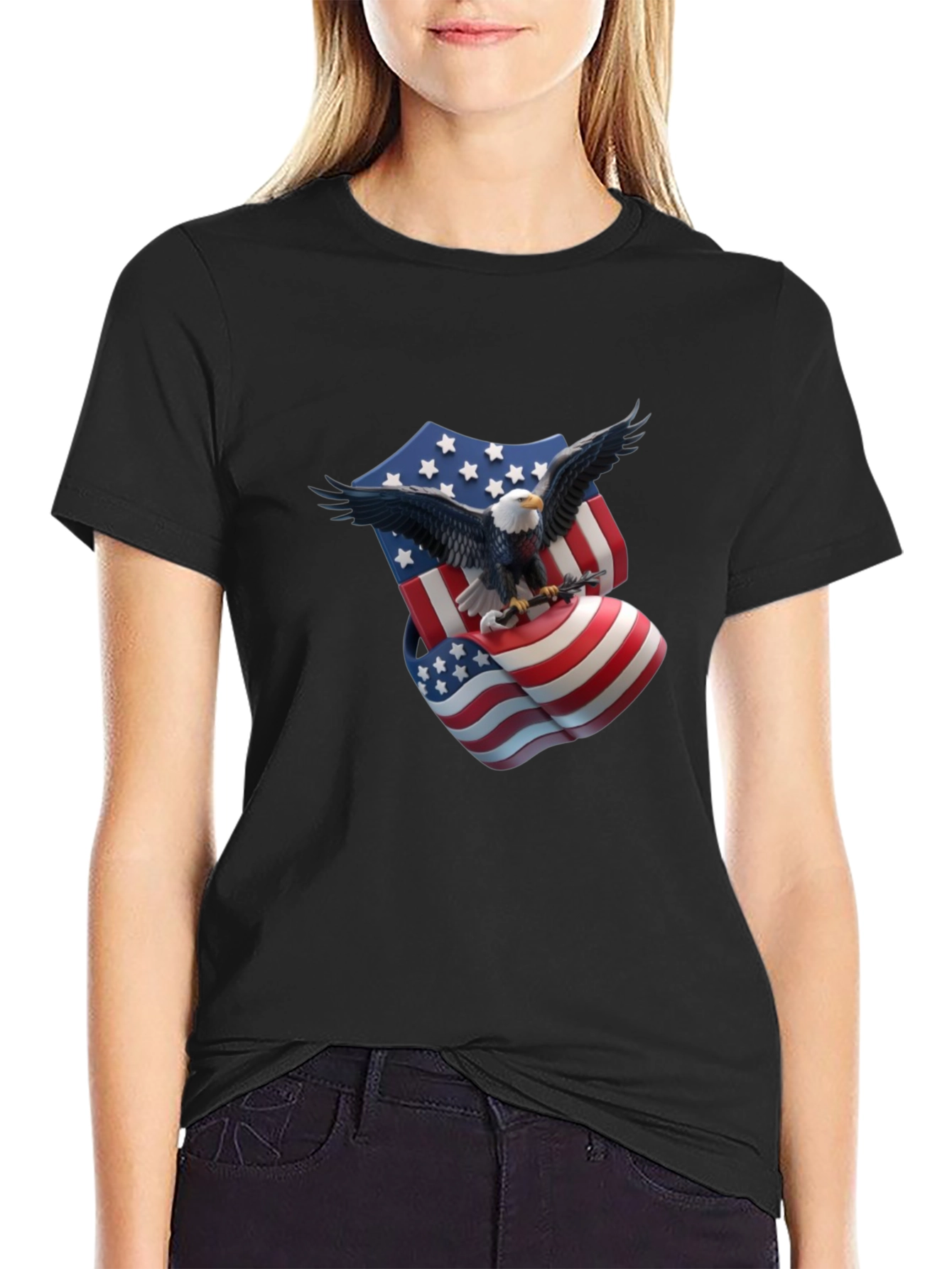American Eagle USA Flag Graphic T-Shirt