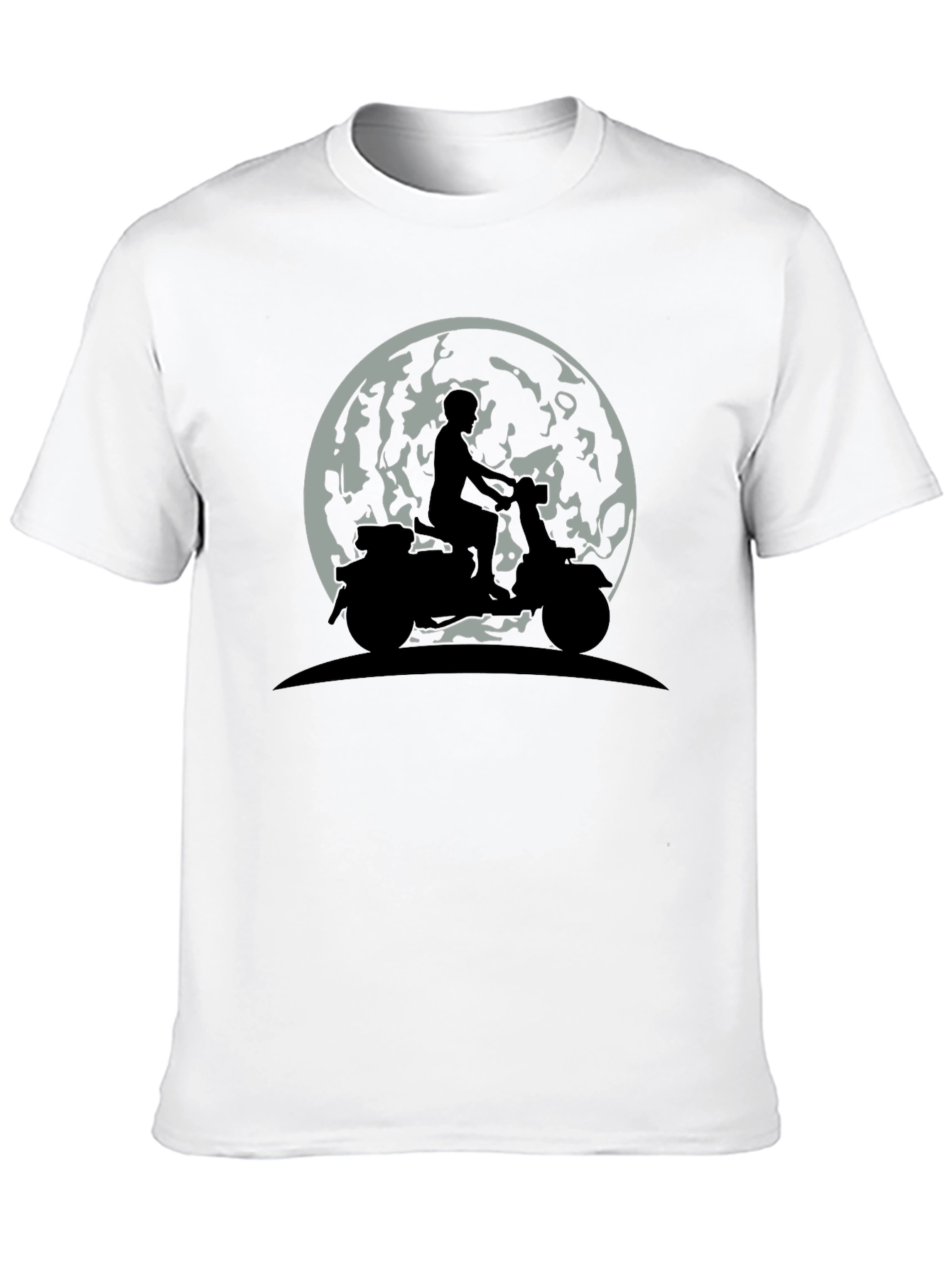Moon Rider Graphic Tee - Black Cotton T-Shirt