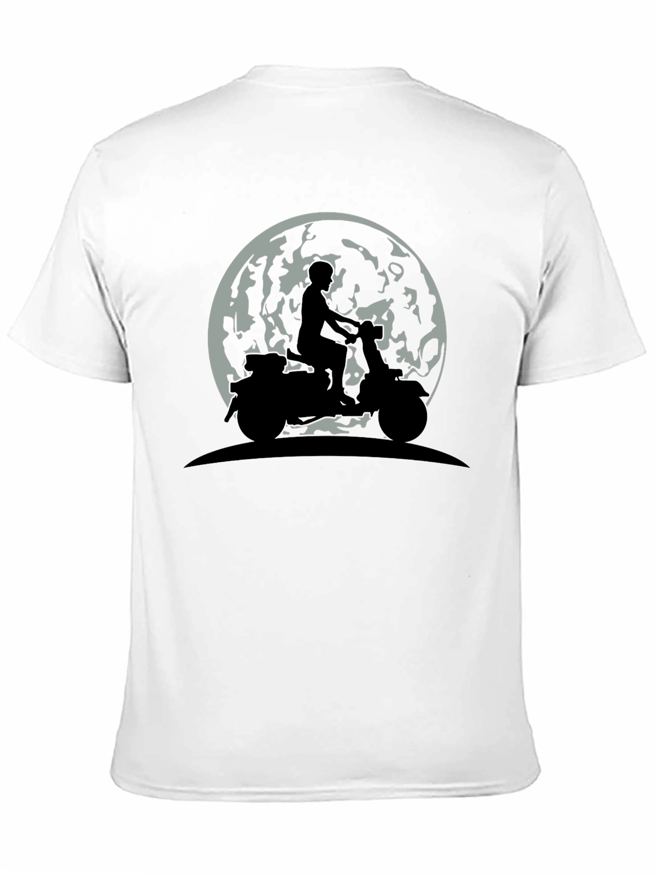 Moon Rider Graphic Tee - Black Cotton T-Shirt