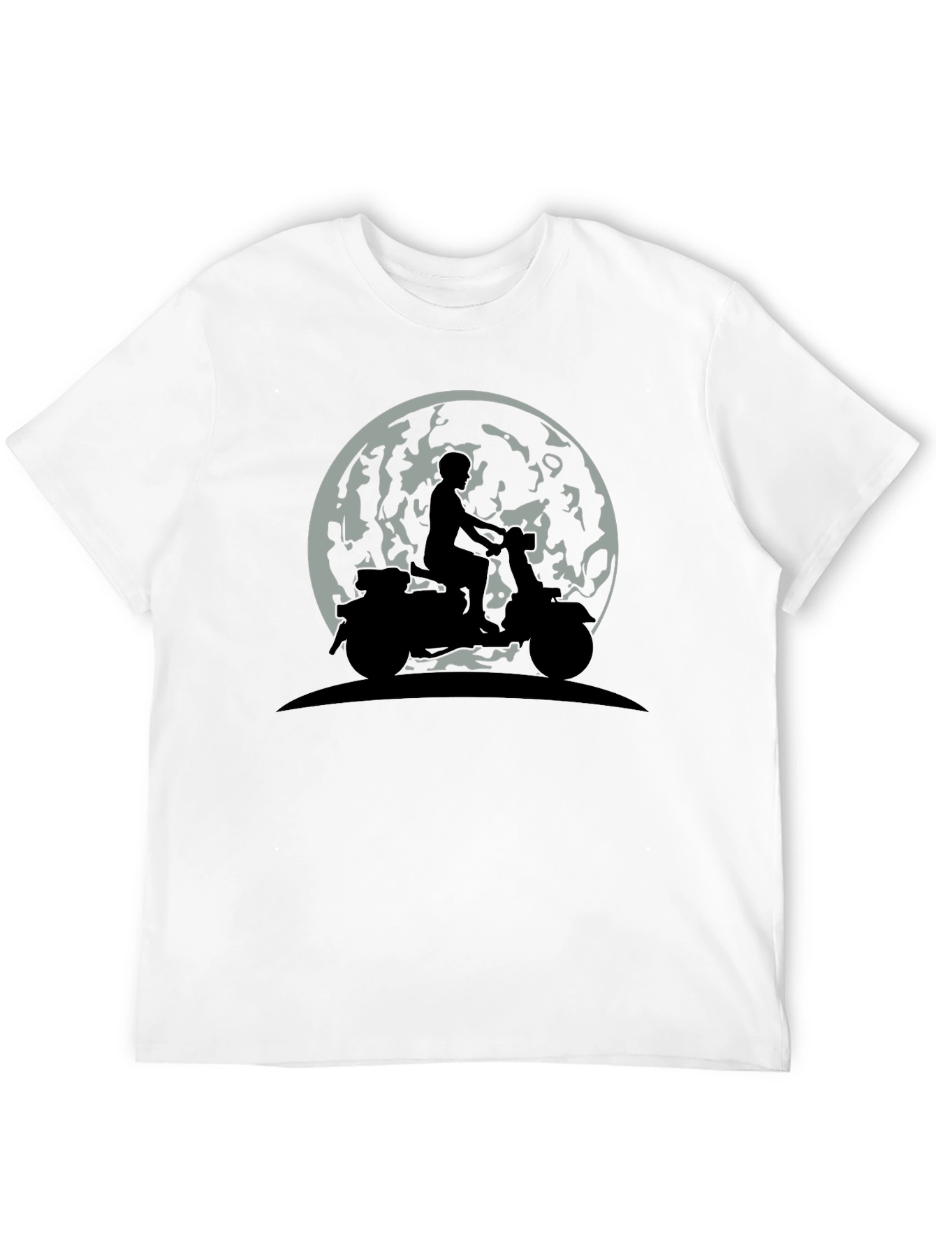 Moon Rider Graphic Tee - Black Cotton T-Shirt