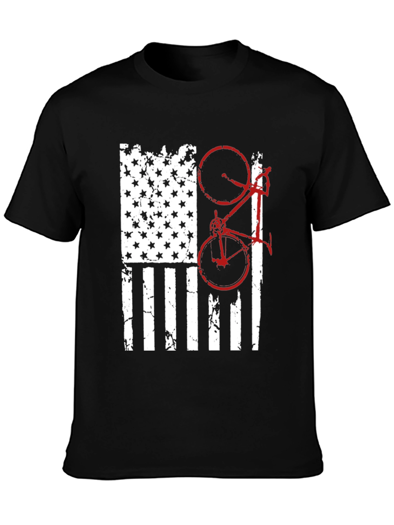 American Flag Bike Graphic Tee