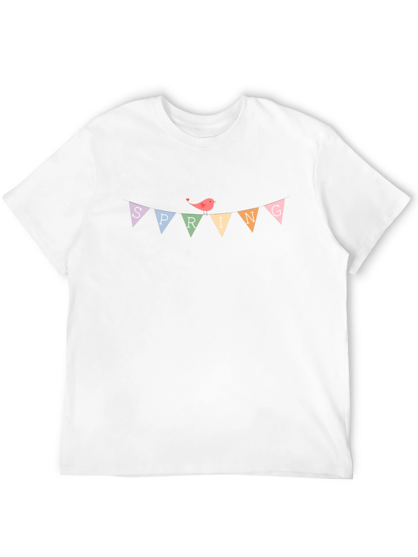 Spring Bird Banner T-Shirt - Cute Graphic Tee