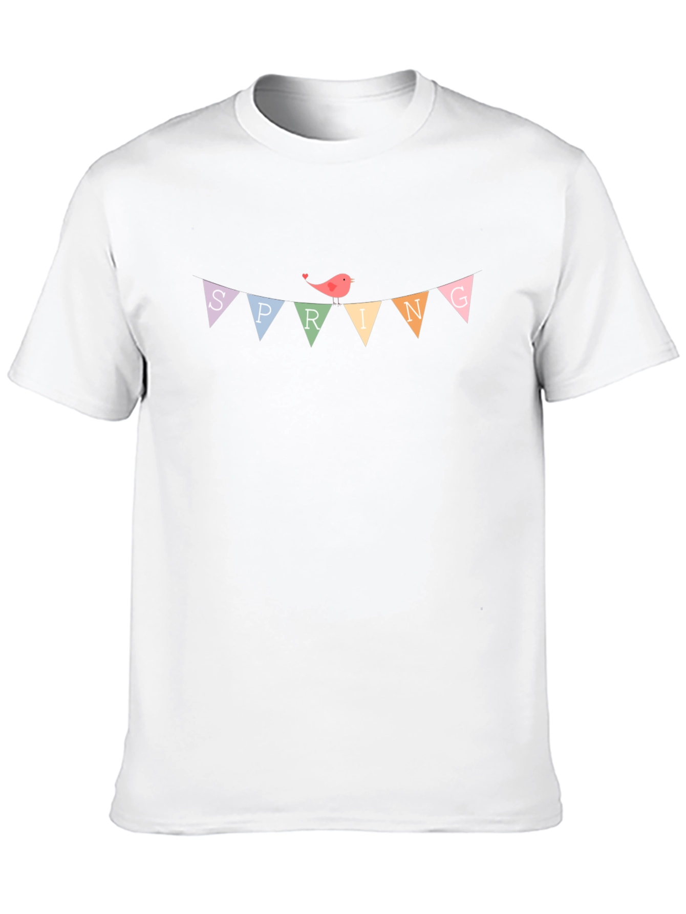 Spring Bird Banner T-Shirt - Cute Graphic Tee