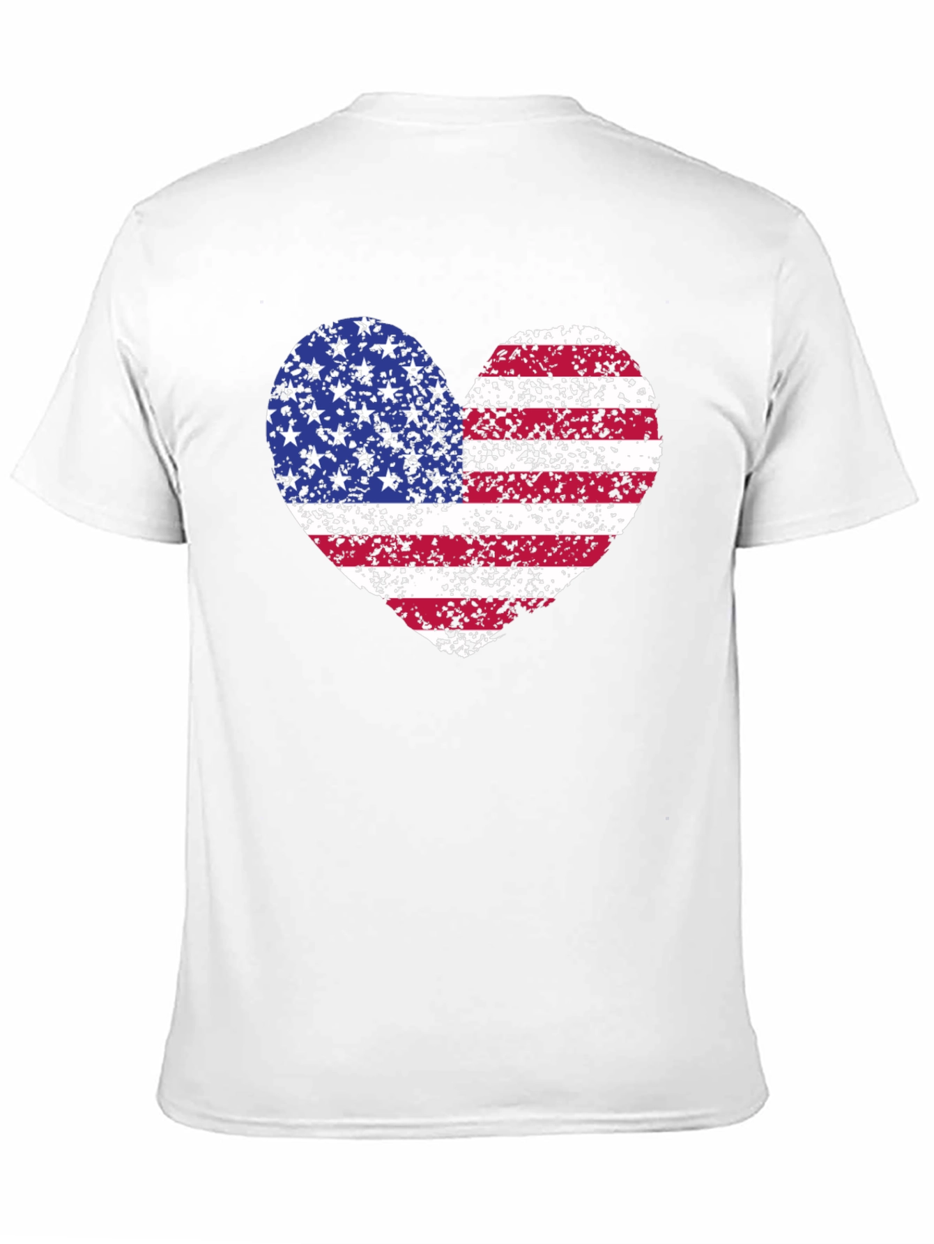 USA Flag Heart T-Shirt - Patriotic Pride