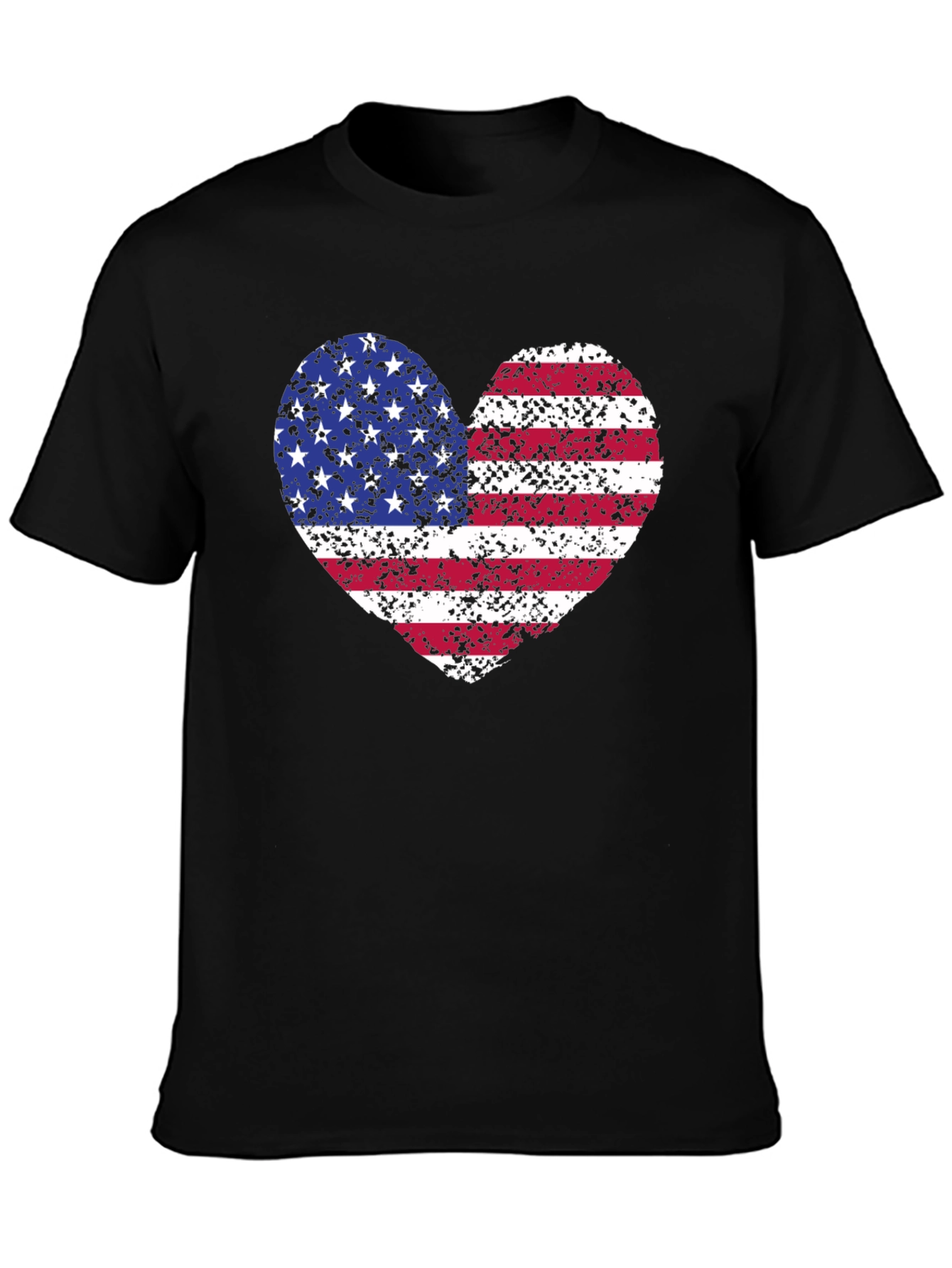USA Flag Heart T-Shirt - Patriotic Pride