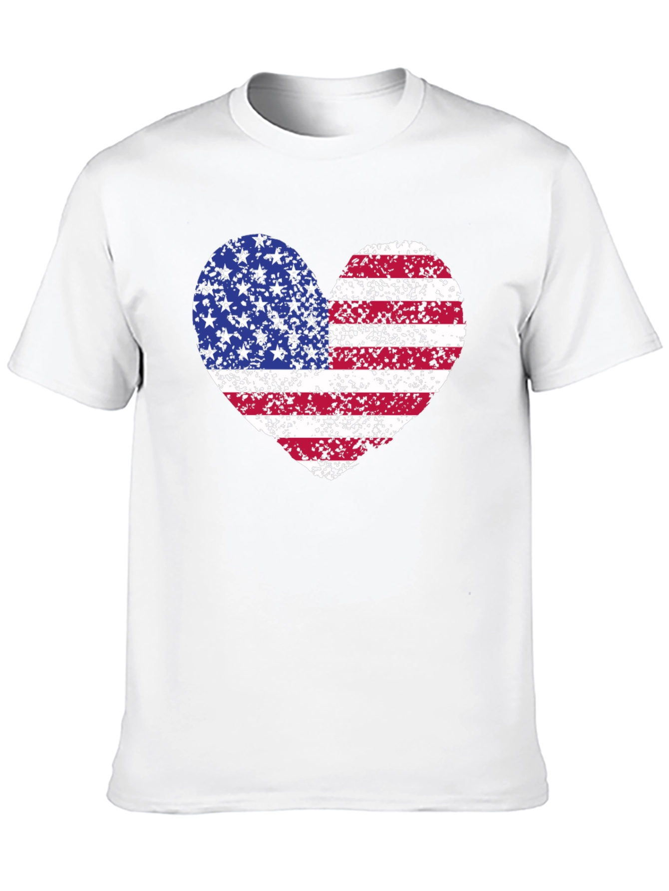 USA Flag Heart T-Shirt - Patriotic Pride