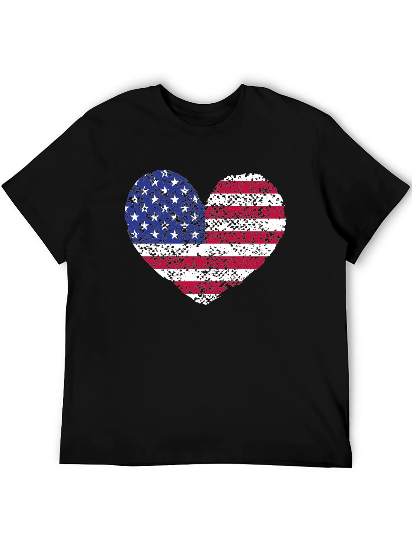 USA Flag Heart T-Shirt - Patriotic Pride
