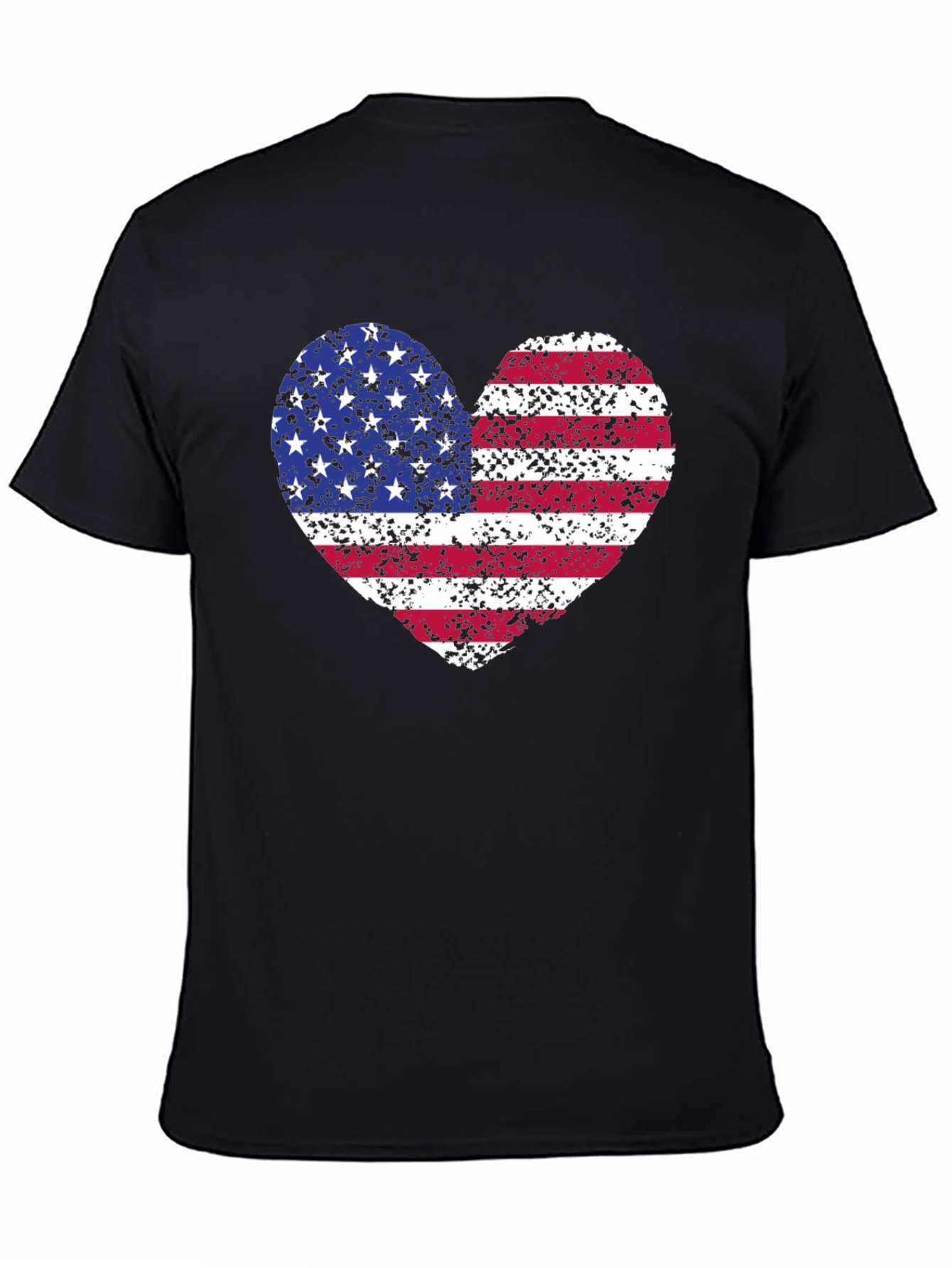 USA Flag Heart T-Shirt - Patriotic Pride
