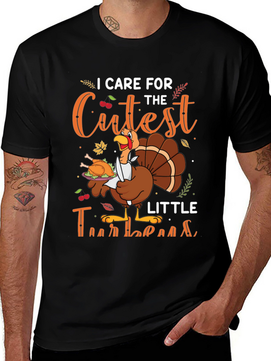Thanksgiving Turkey Chef Graphic T-Shirt