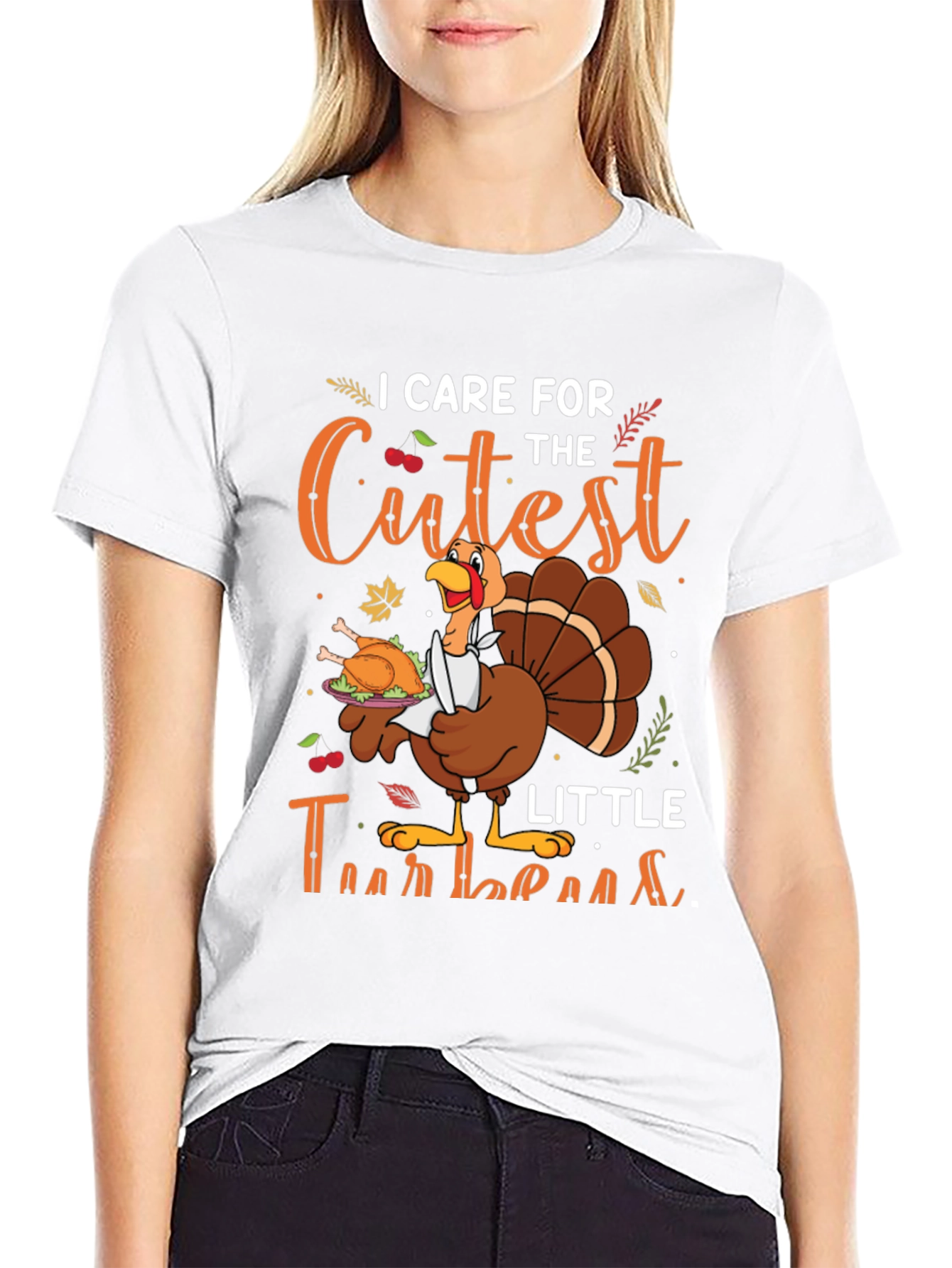 Thanksgiving Turkey Chef Graphic T-Shirt