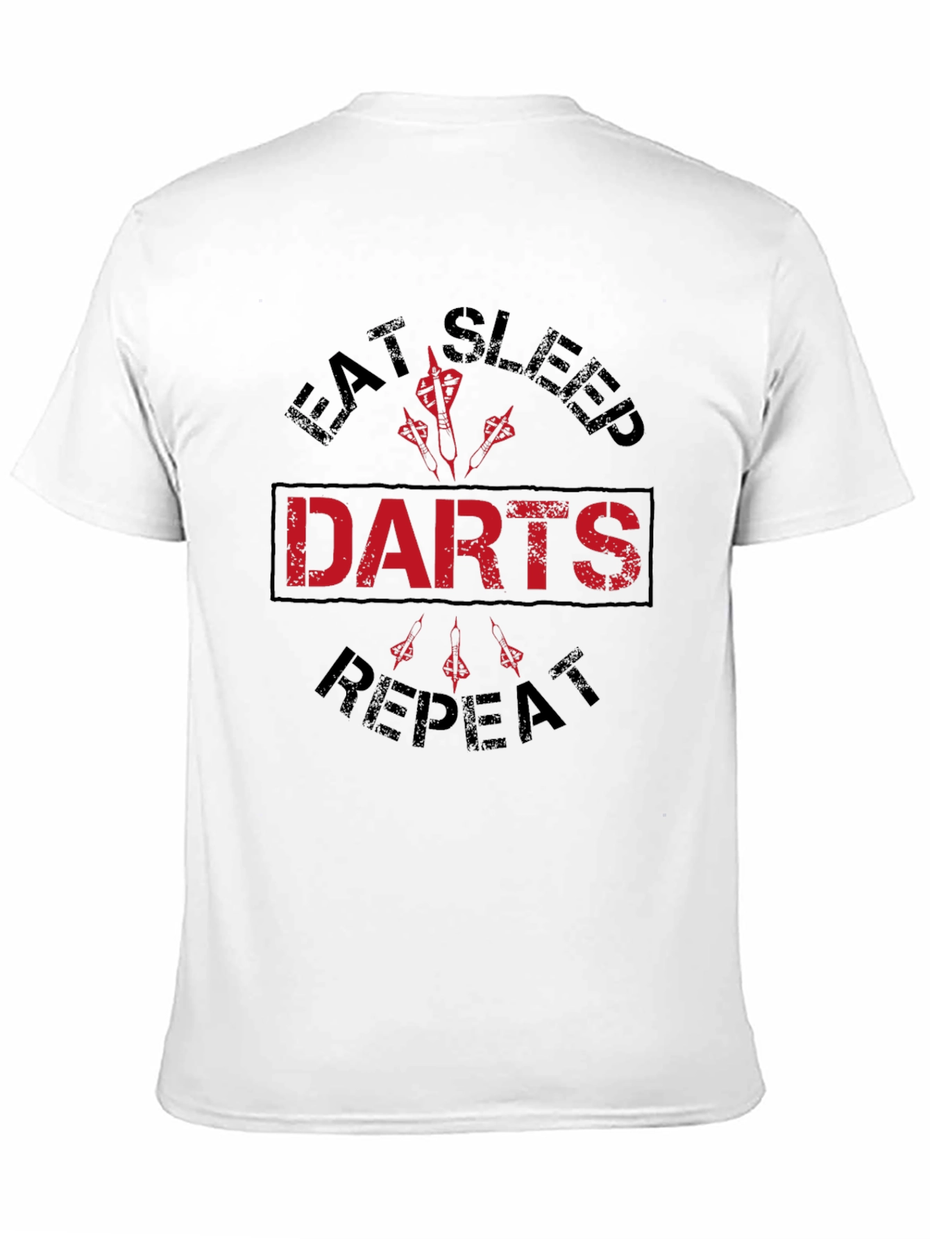 Eat Sleep Darts Repeat Black Graphic Tee