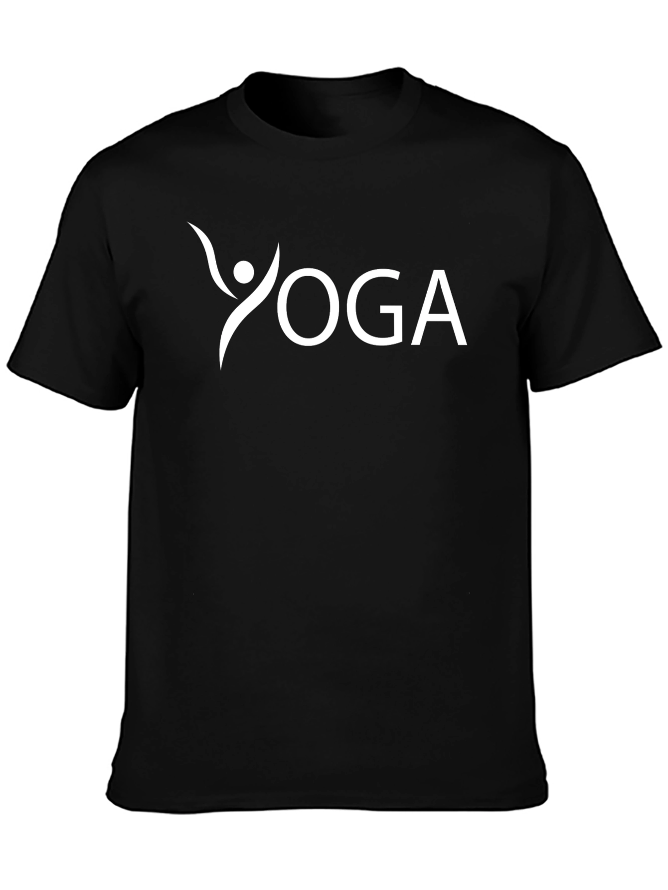 Yoga Graphic Tee - Black Cotton Blend