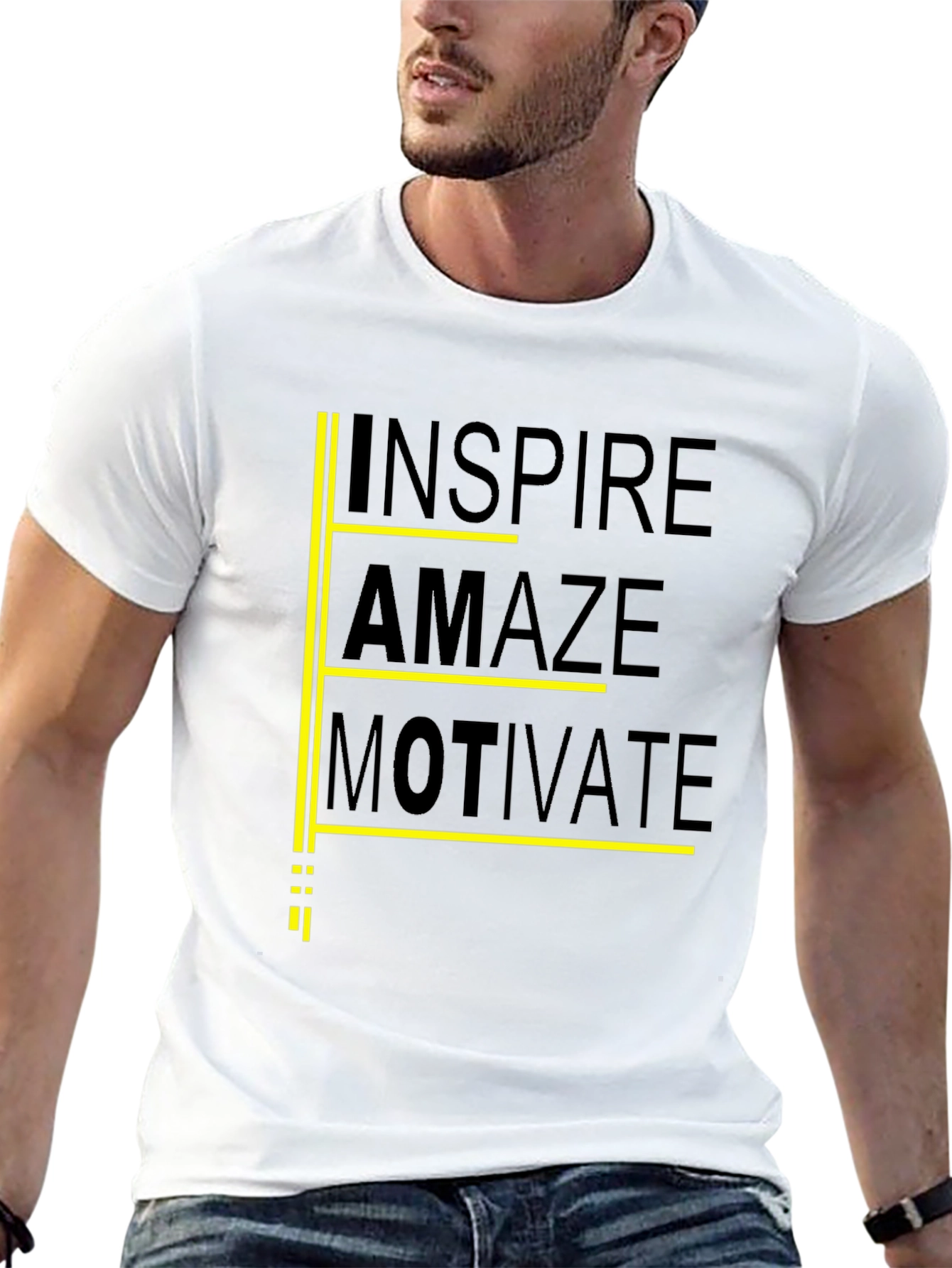 Inspire Amaze Motivate Black Graphic Tee