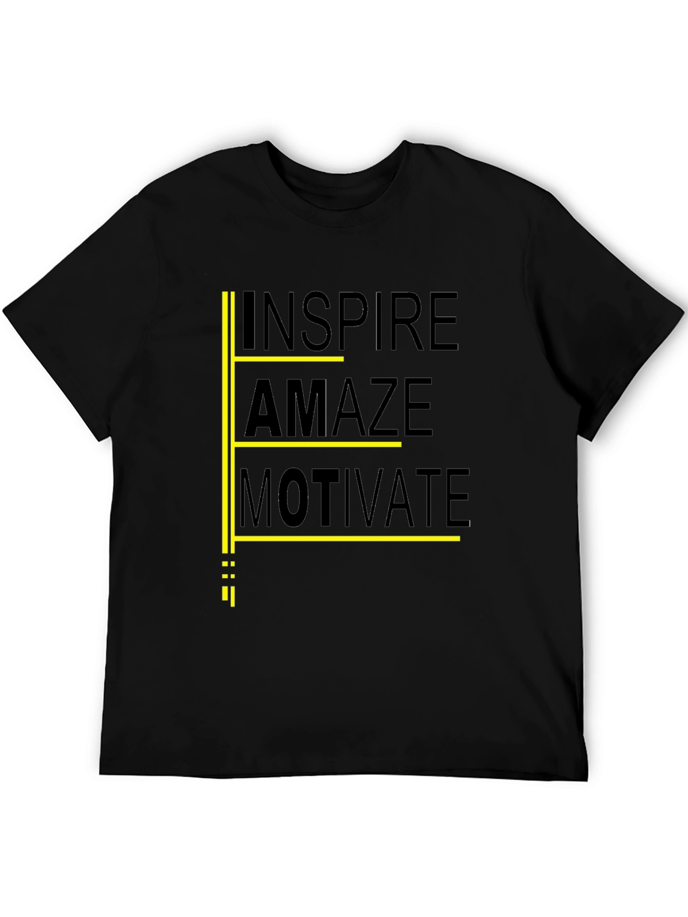 Inspire Amaze Motivate Black Graphic Tee