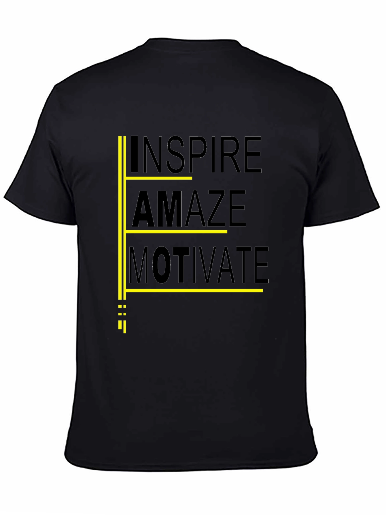 Inspire Amaze Motivate Black Graphic Tee