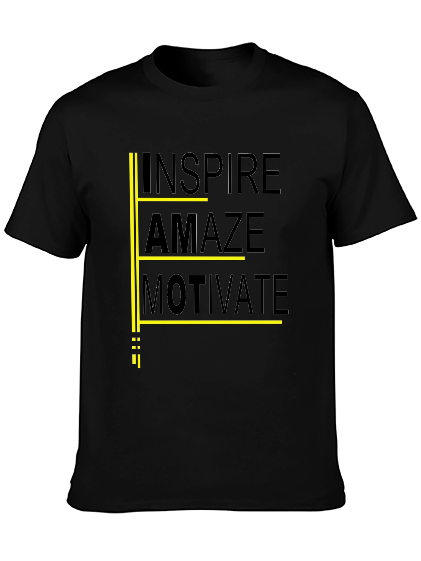 Inspire Amaze Motivate Black Graphic Tee