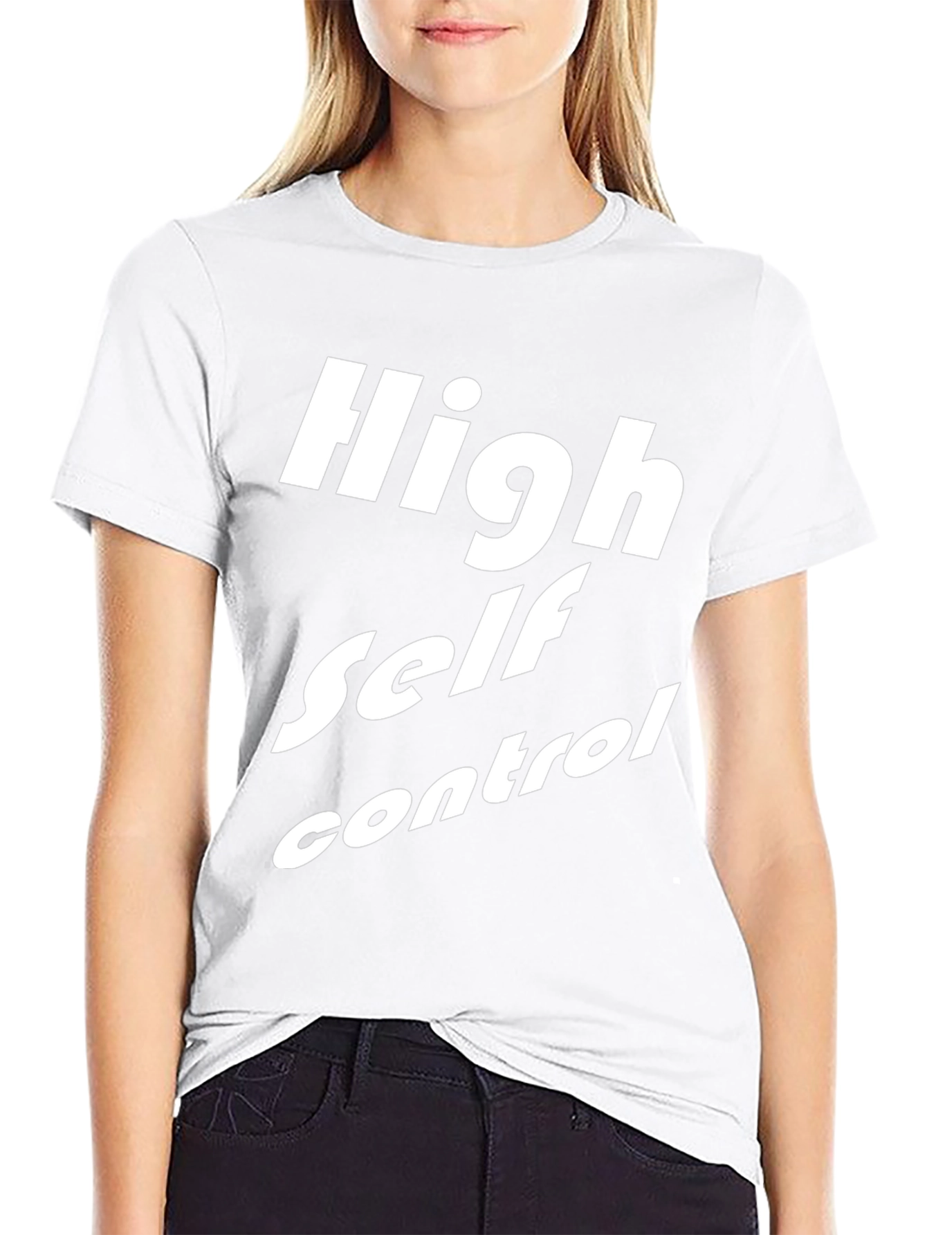 High Self Control T-Shirt - Black Graphic Tee