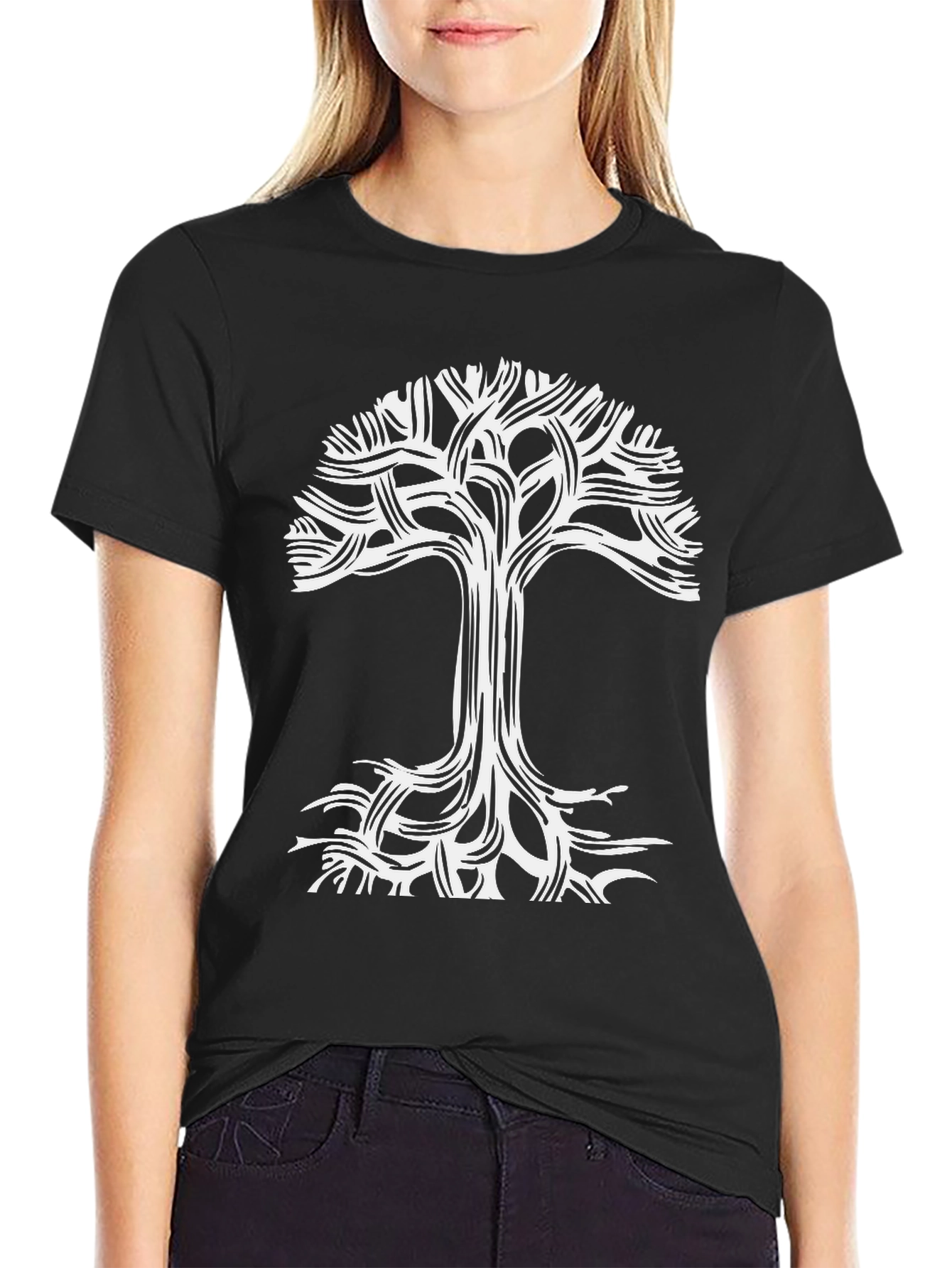 Abstract Tree of Life Graphic T-Shirt