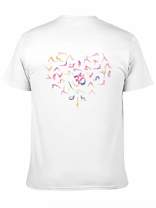 Yoga Pose Heart T-Shirt - Om Symbol Tee