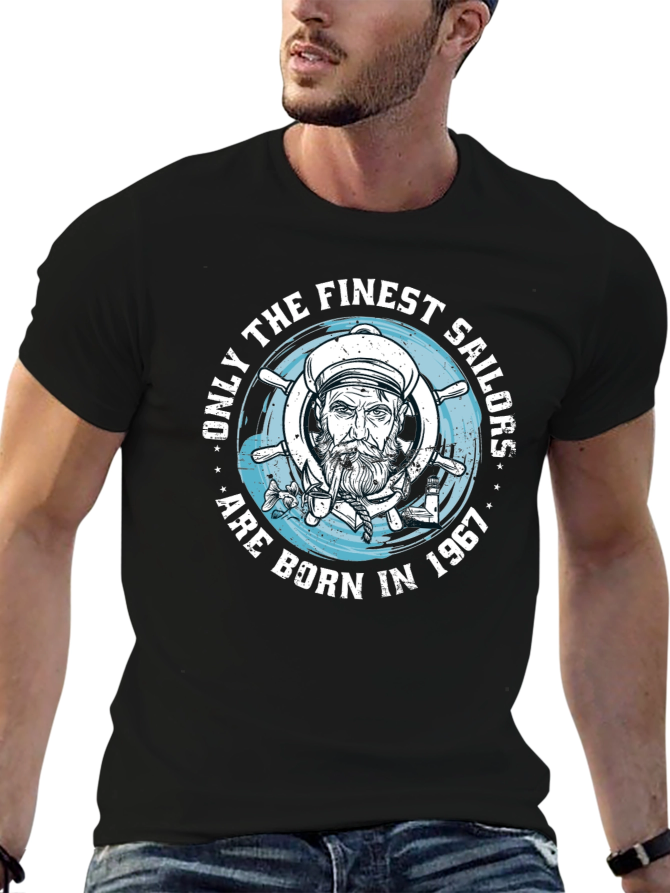 Finest Sailors Born in 1967 Black T-Shirt
