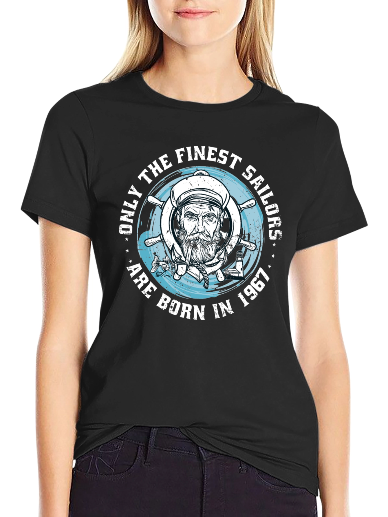 Finest Sailors Born in 1967 Black T-Shirt