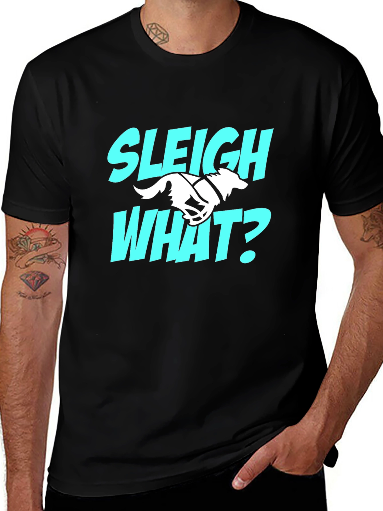Sleigh What? Funny Dog Sledding T-Shirt