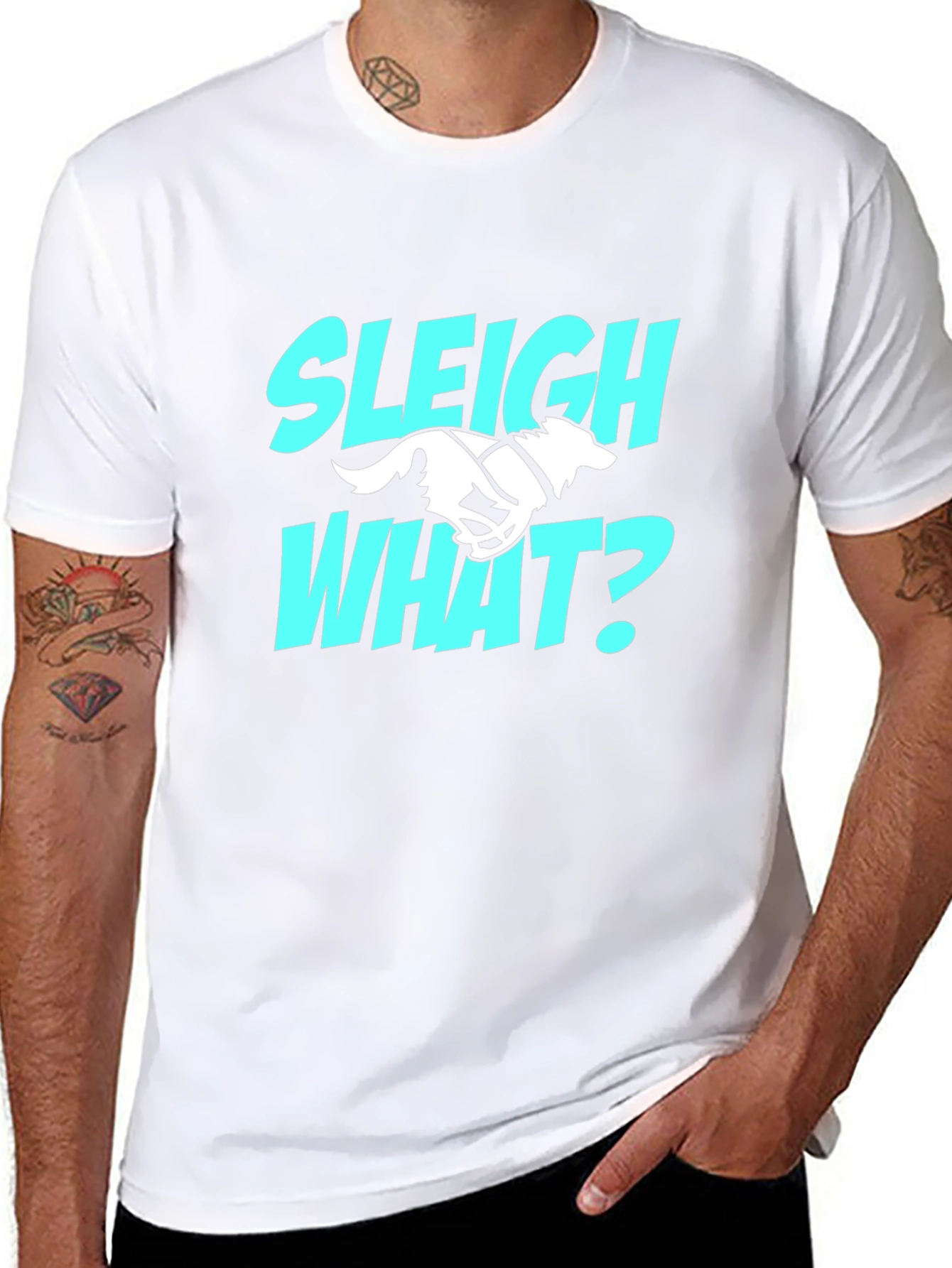 Sleigh What? Funny Dog Sledding T-Shirt
