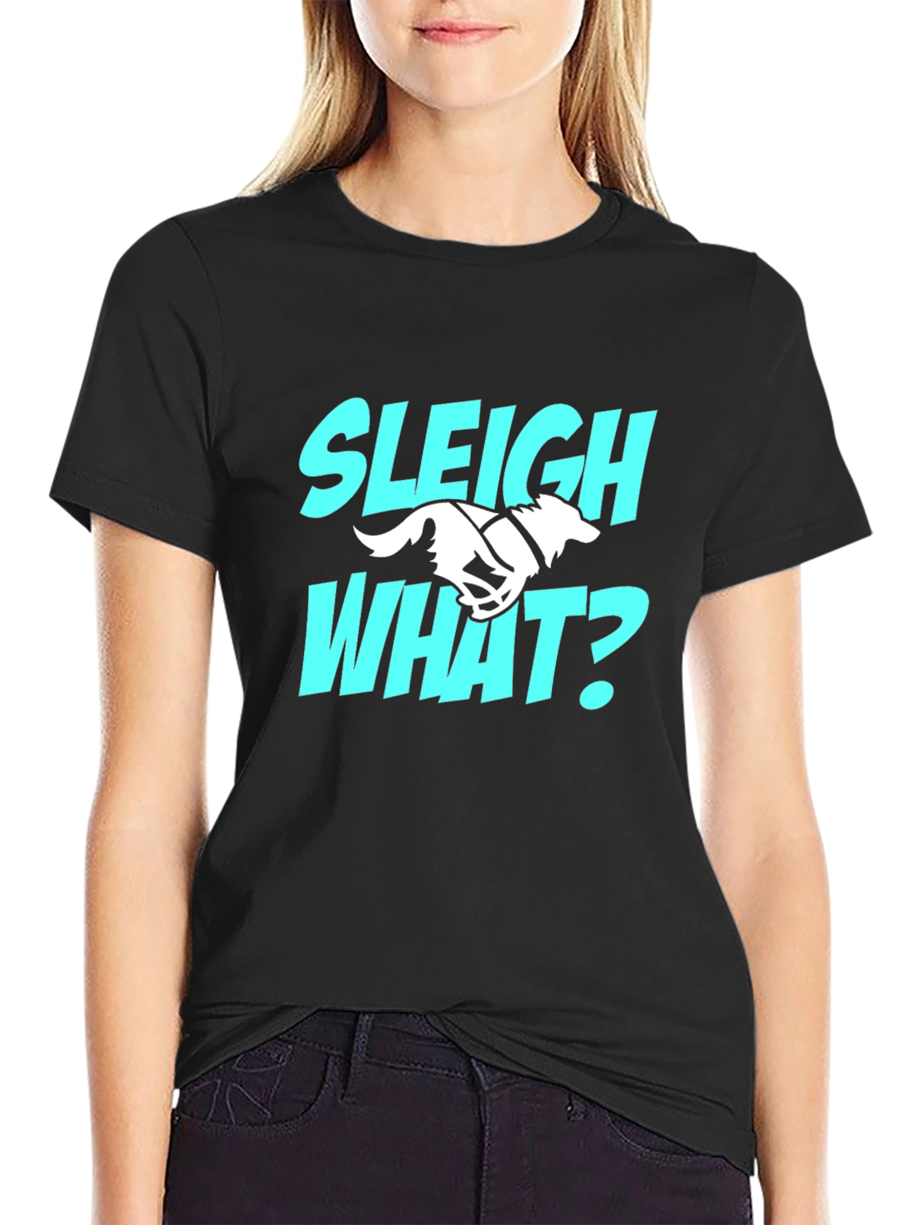 Sleigh What? Funny Dog Sledding T-Shirt