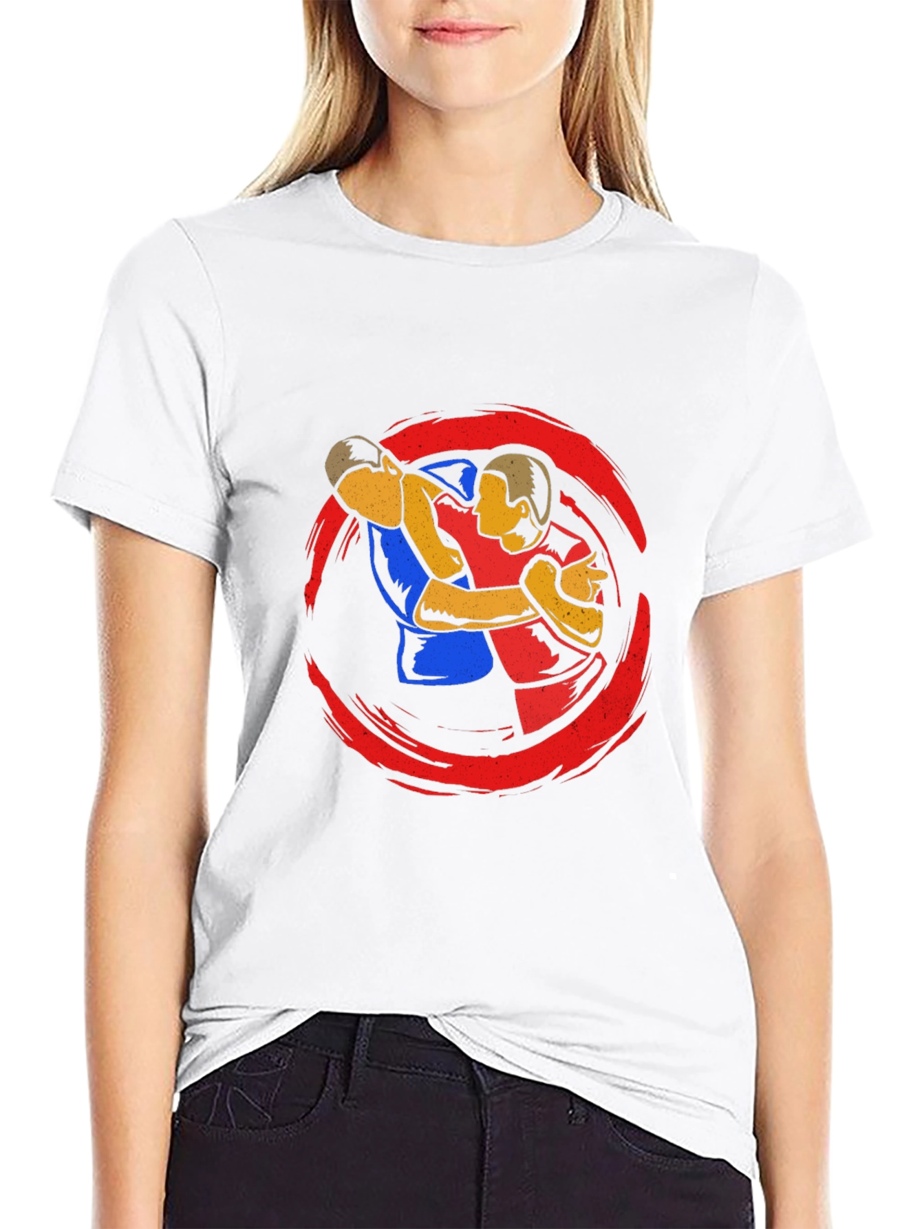 Wrestler Graphic Black T-Shirt