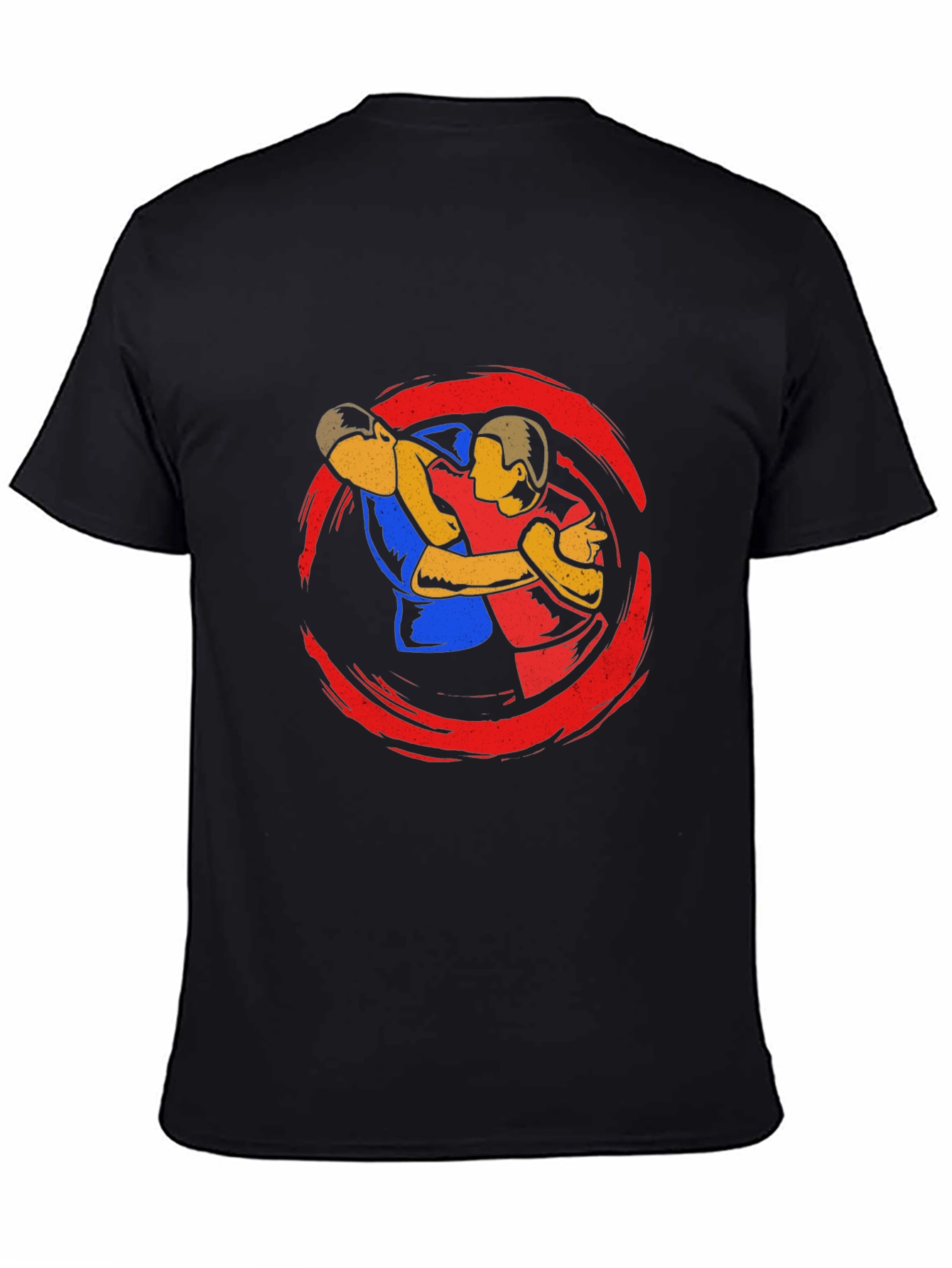 Wrestler Graphic Black T-Shirt