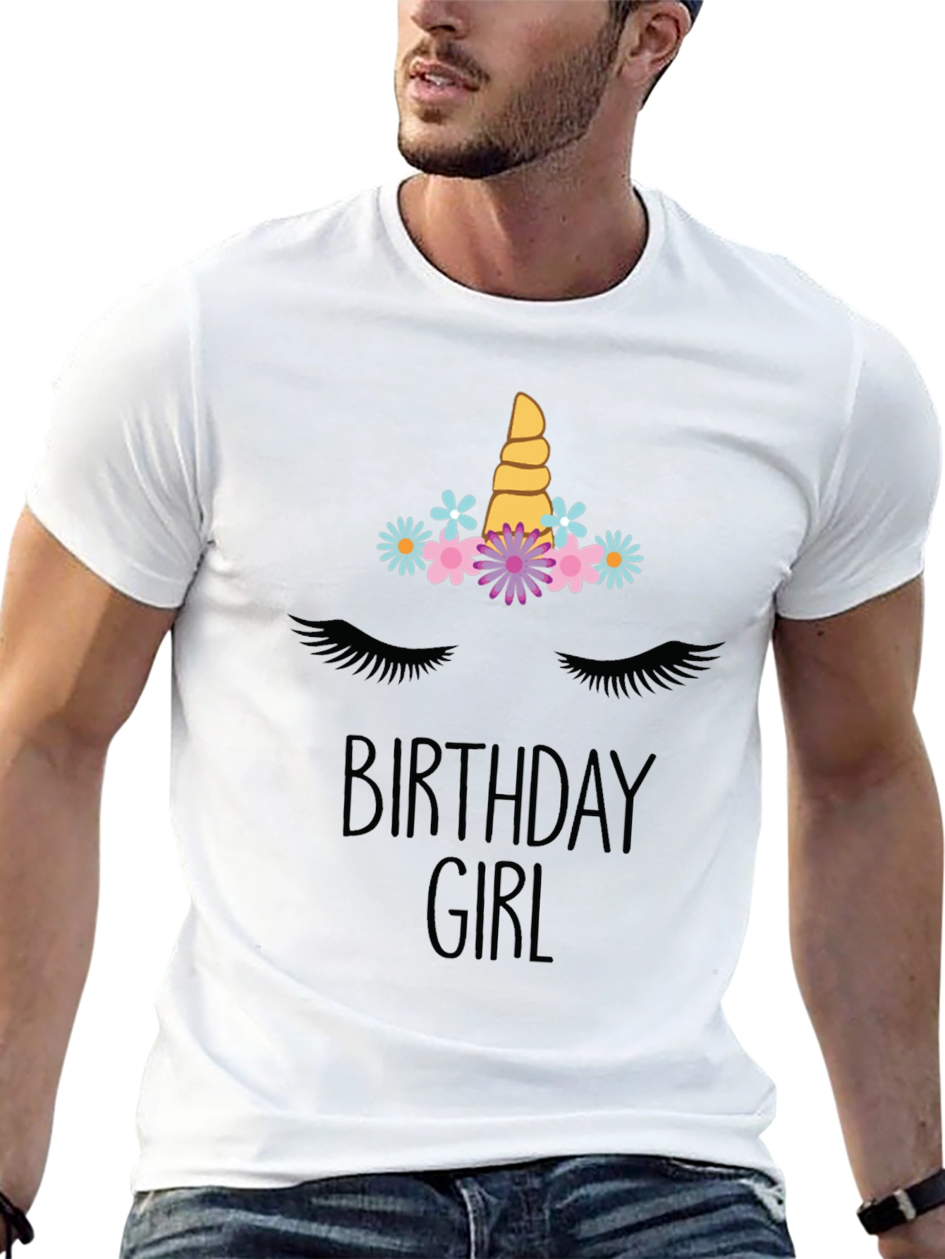 Birthday Girl Unicorn Graphic Tee