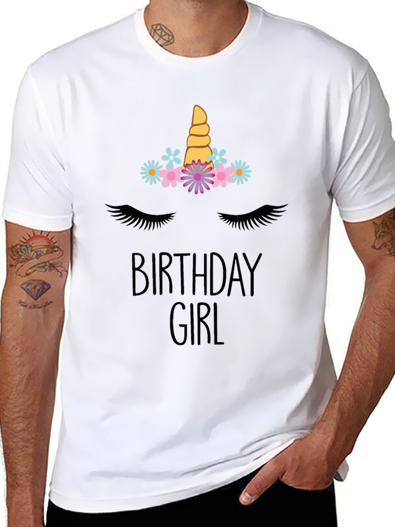 Birthday Girl Unicorn Graphic Tee