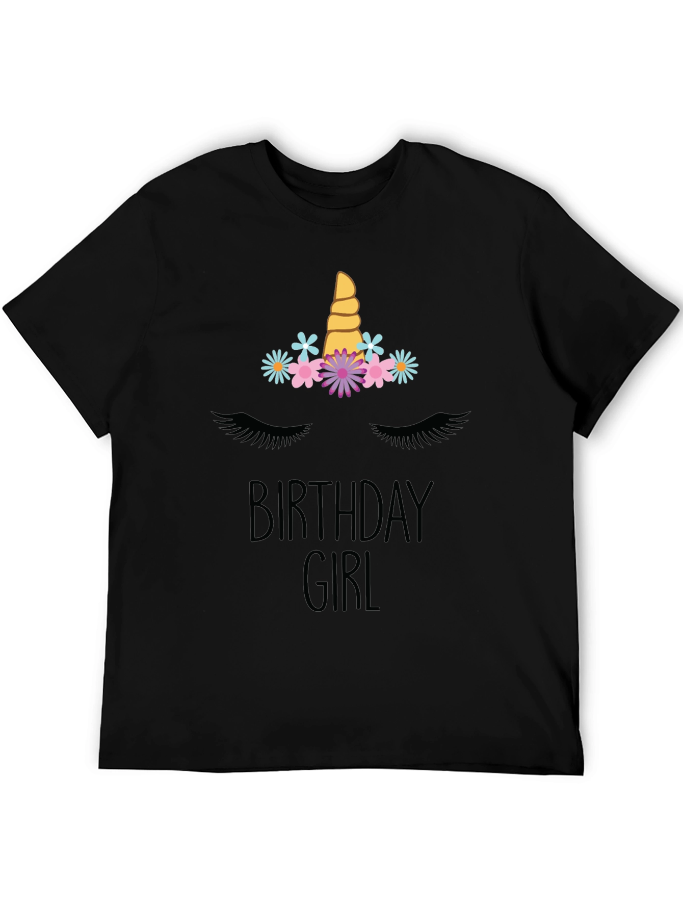 Birthday Girl Unicorn Graphic Tee